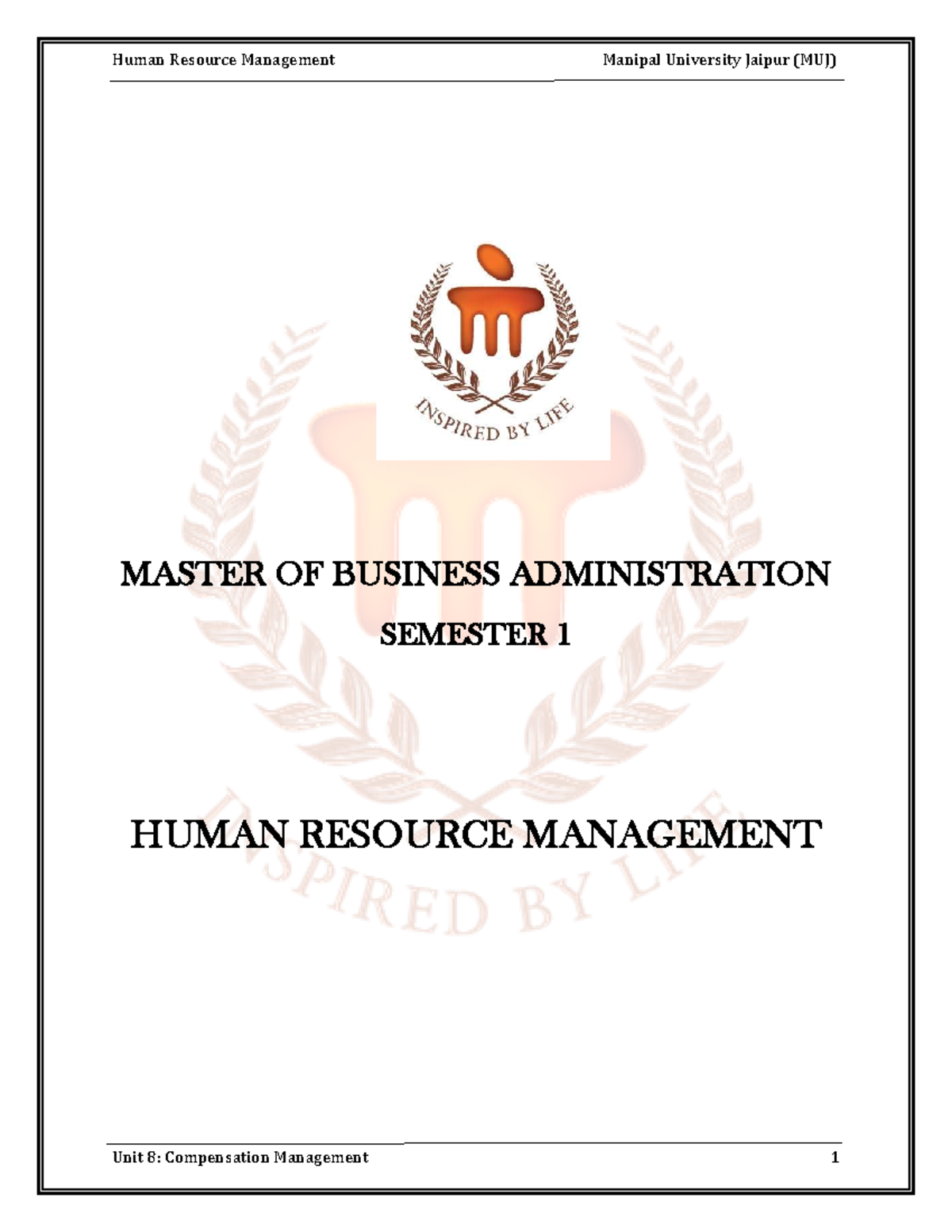 Unit 8: Compensation Management - Human Resource Management (MUJ ...