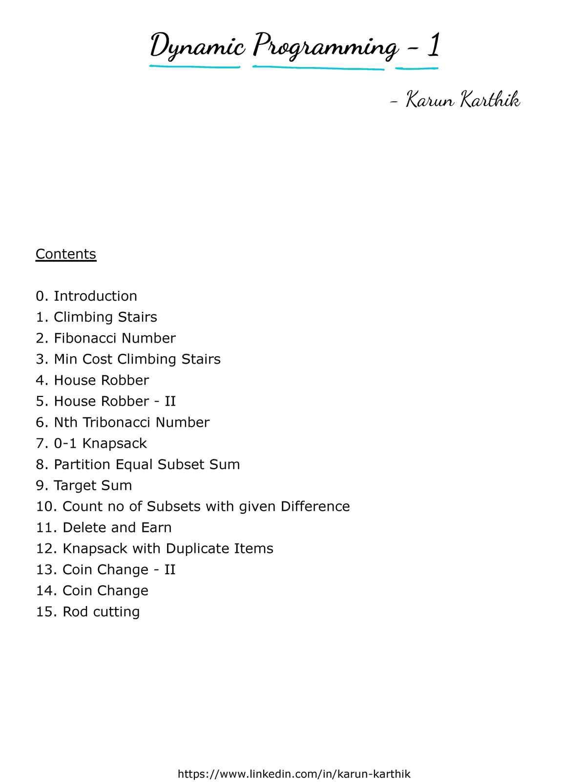 Dynamic Programming Notes Part 1 (CS101) - Key Concepts & Techniques ...