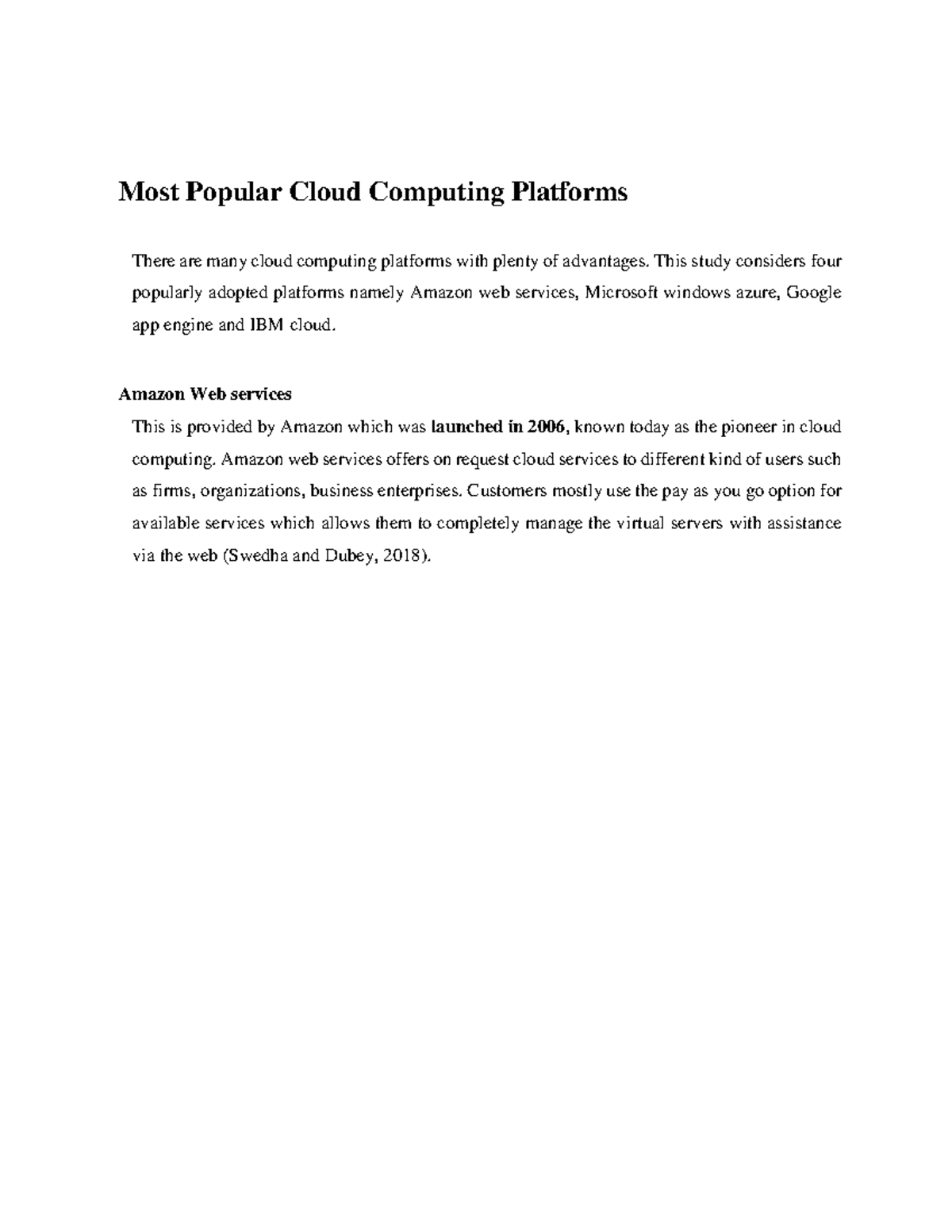 Cloud Computing Platforms: AWS, Azure, and Google App Engine Overview ...