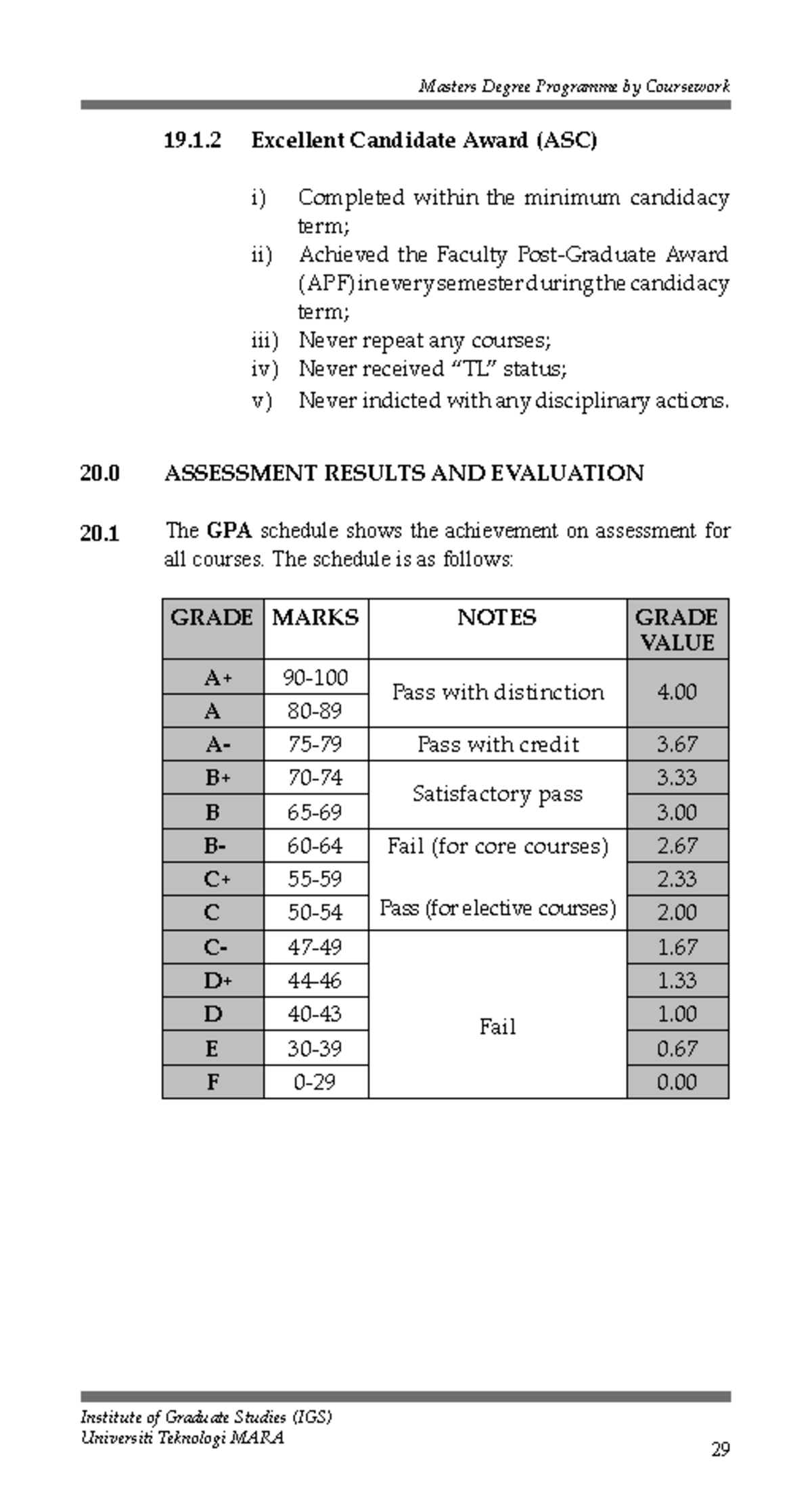 Ui TM Grading and Assessment Regulations for Graduate Studies - Studocu