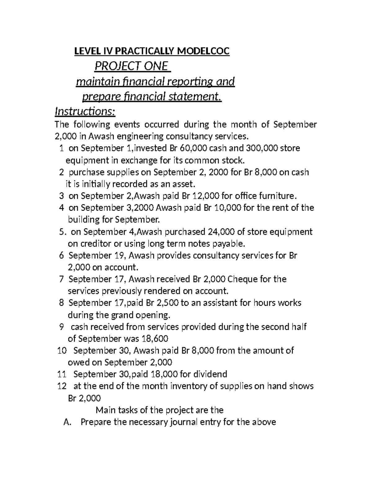 LEVEL IV PROJECT EIGHT: Contribution Margin Analysis and Calculations ...
