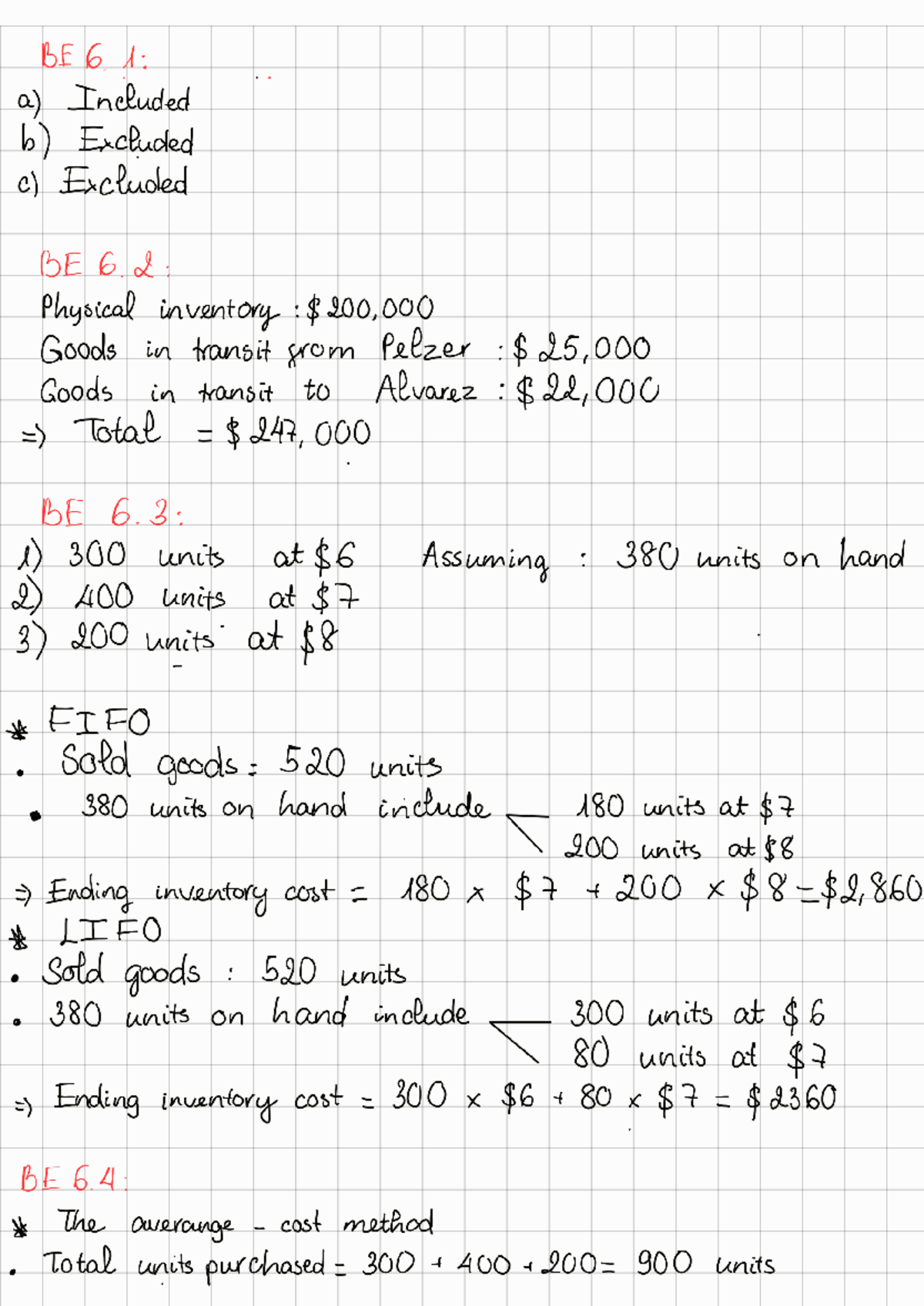 Chapter 6: Inventory Valuation Methods (BE 6) - Studocu