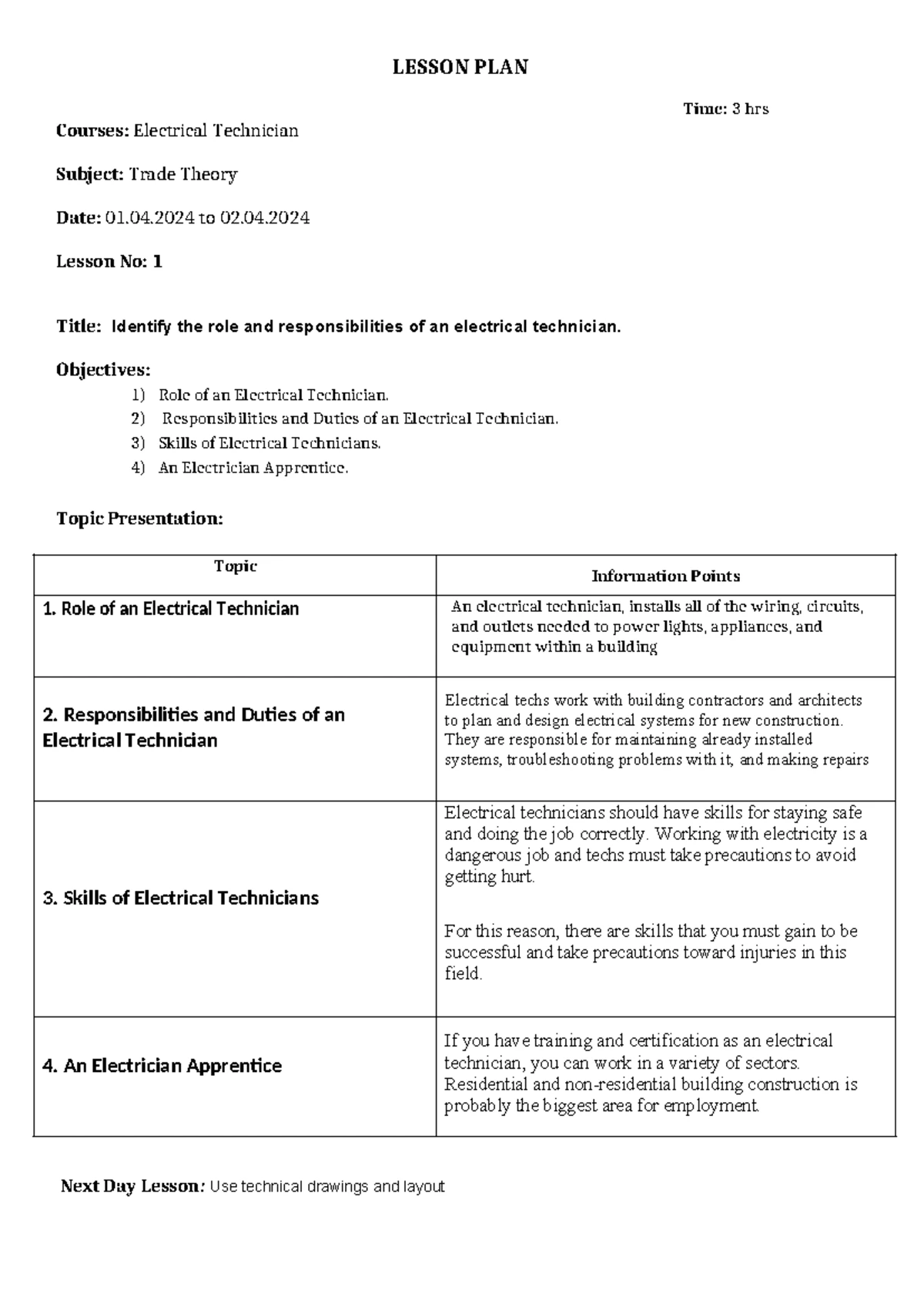 LESSON PLAN: Computer Networks - Course: COPA 45 - Studocu