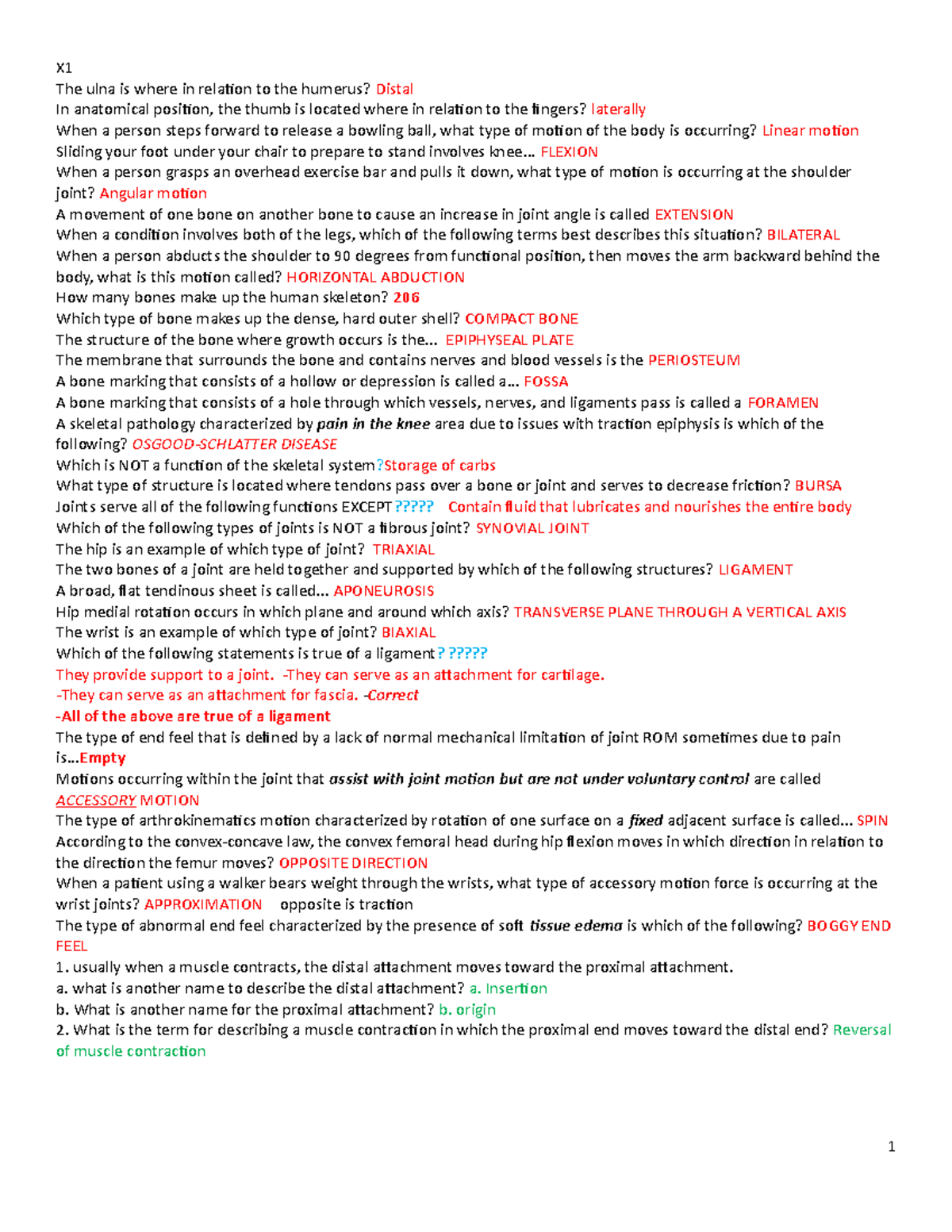 KIN 301 Final Exam Study Guide: Key Concepts and Movements - Studocu