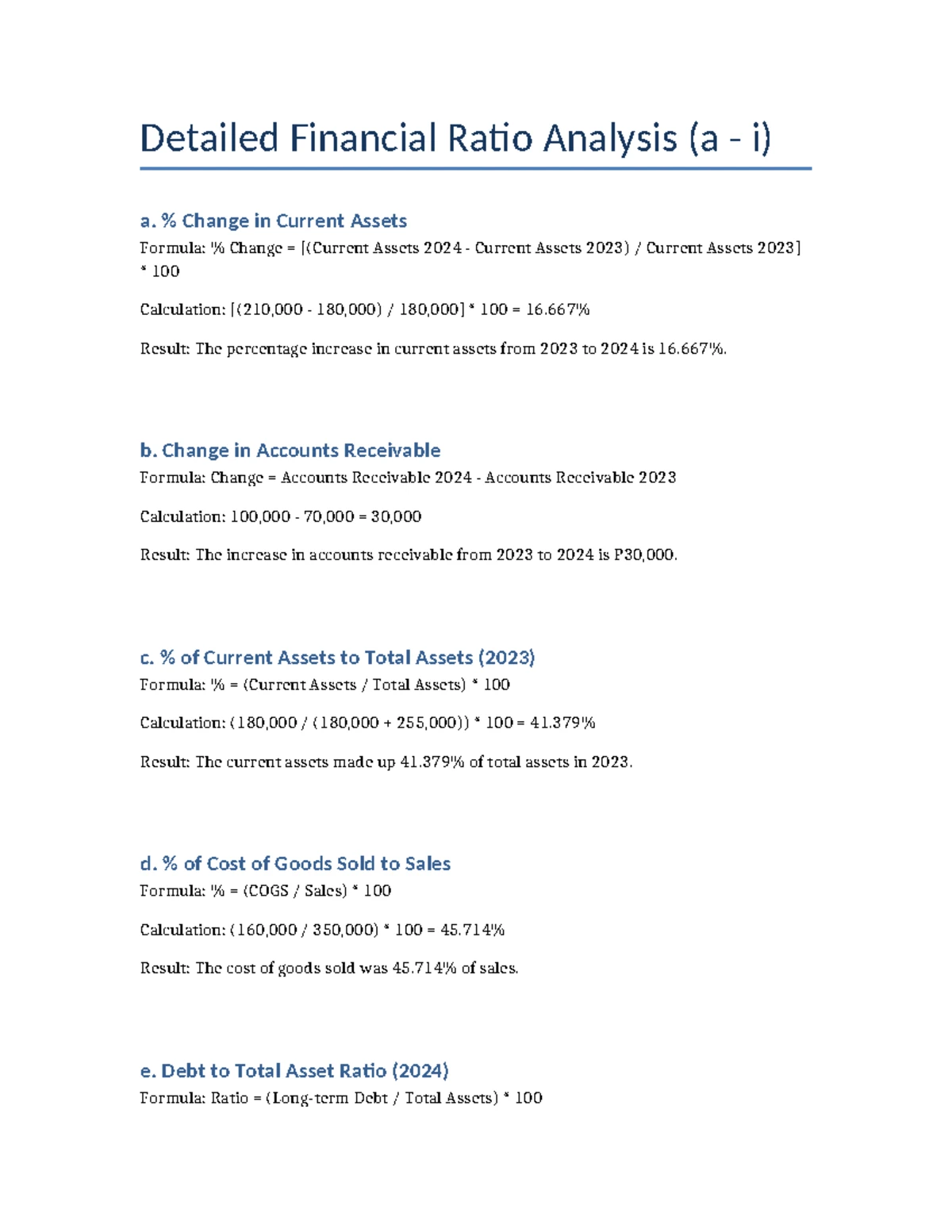 Financial Statement Analysis Formulas: Key Ratios & Metrics - Studocu