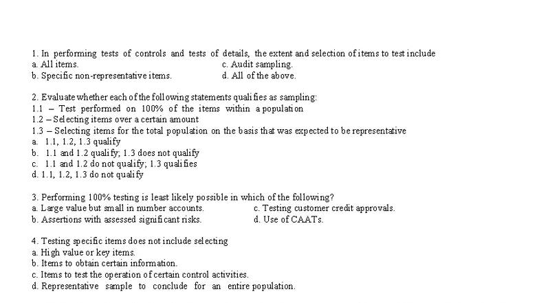 Audit Sampling Techniques: Key Concepts and Applications (ACCT 101 ...