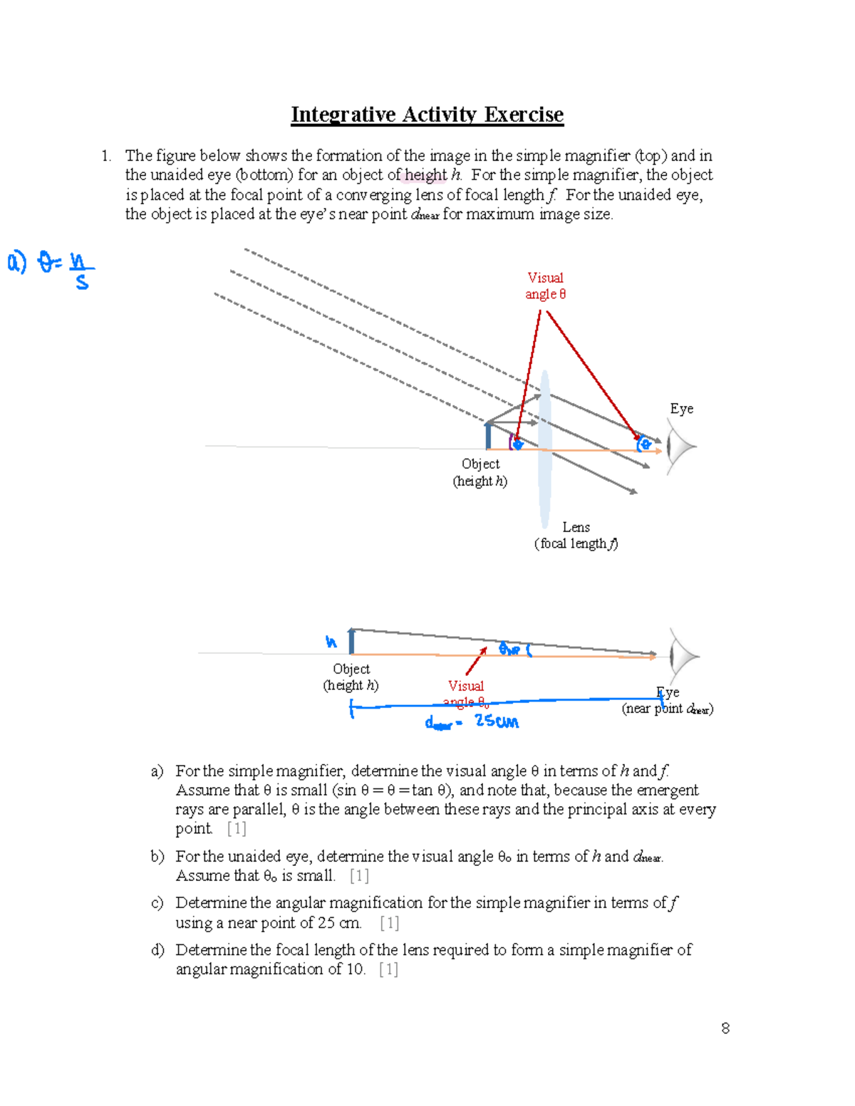 Integrative Activity Exercise 1: Simple Magnifier & Microscope Analysis ...