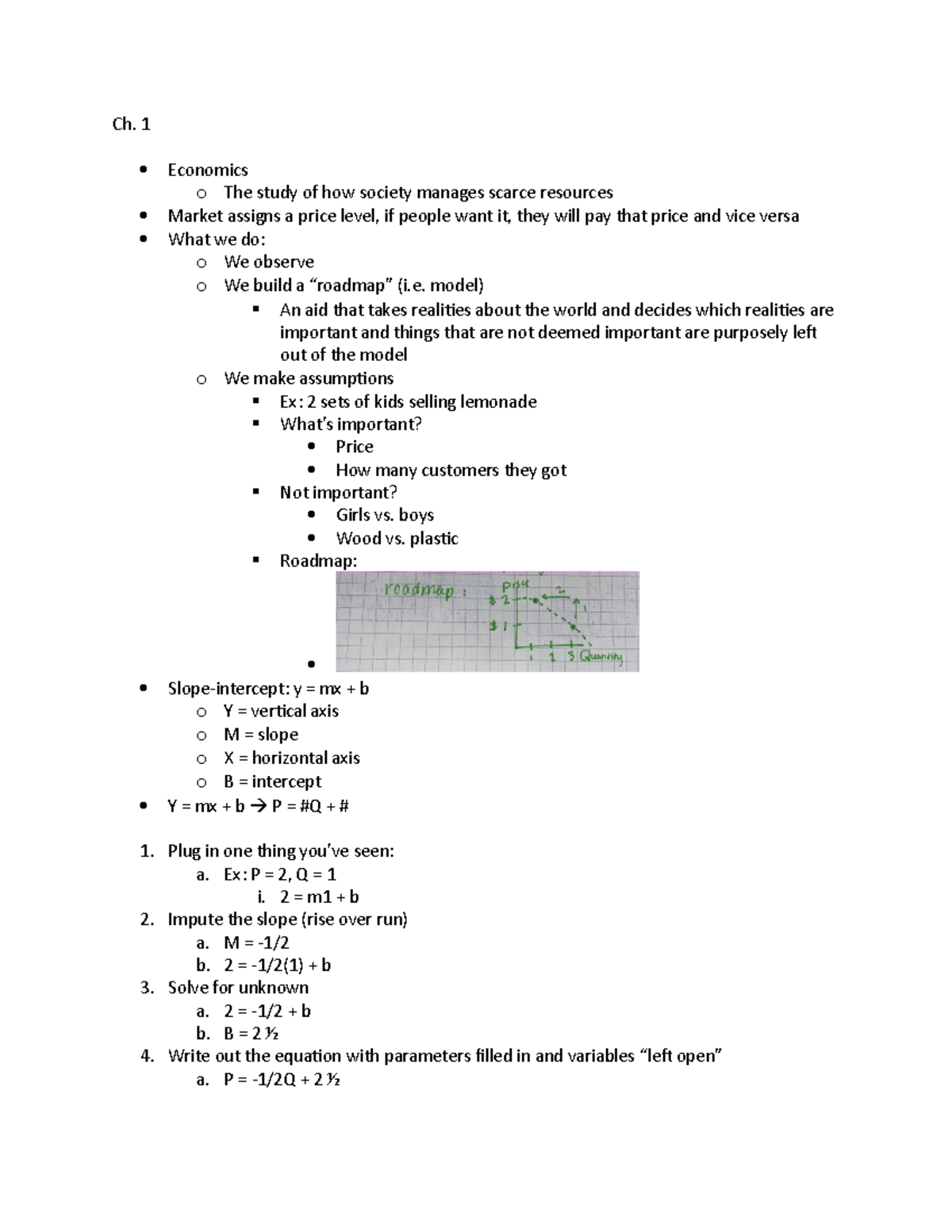 ECON 221 ch. 1 notes - Ch. 1 Economics o The study of how society ...