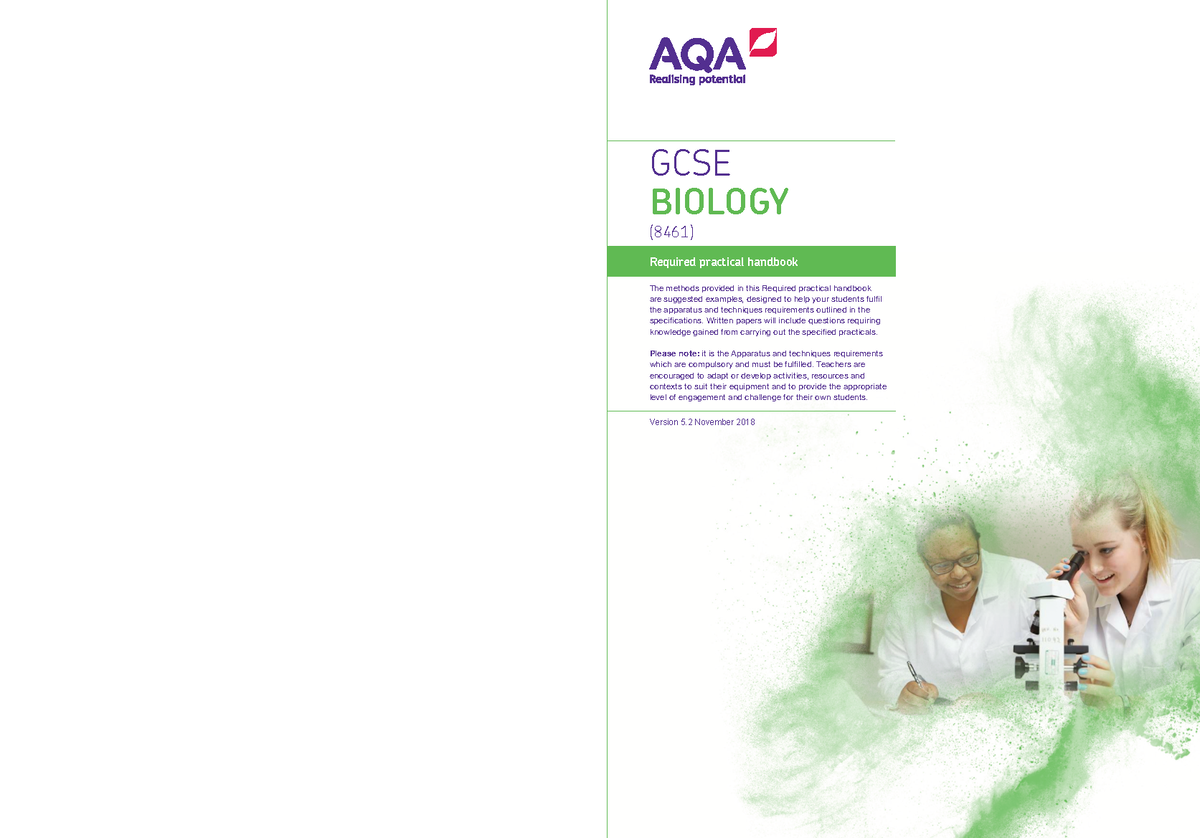 AQA GCSE Biology Required Practical Handbook (8461) - Studocu