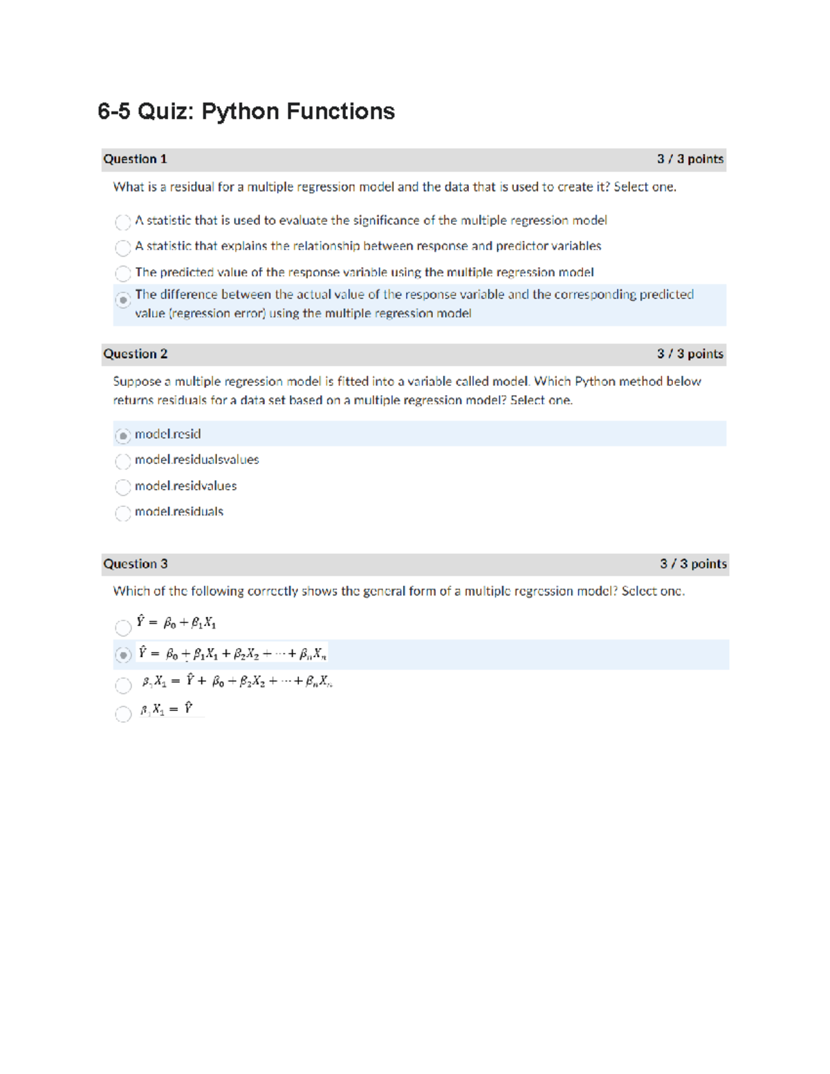 Chapter 6 - 6-5 Quiz on Python Functions - Studocu