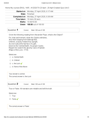 Self-Quiz Unit 1 - Answers - 4:58 PM Unit 1: Attempt Review I Home ...