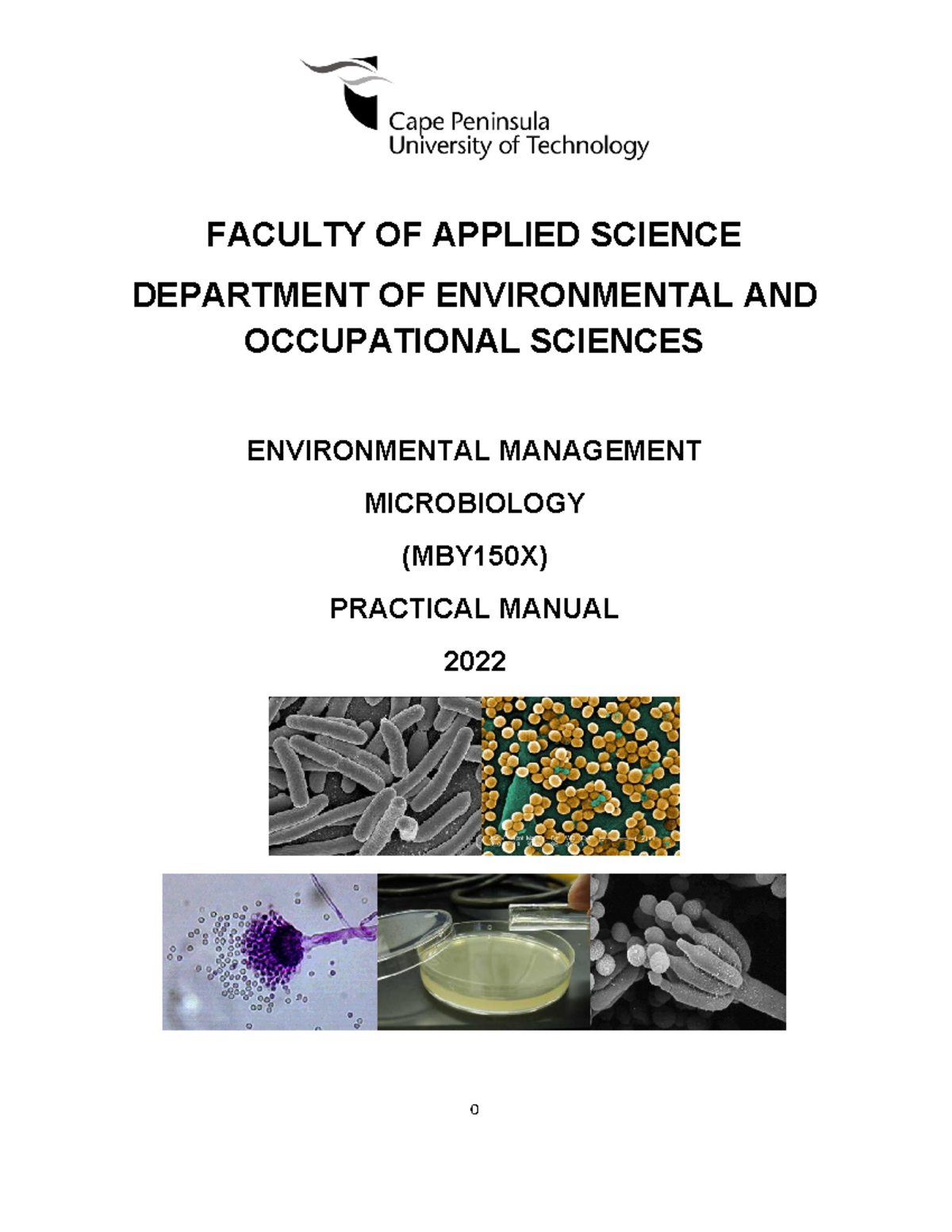 **MBY150X Microbiology Practical Manual 2022: Comprehensive Guide ...