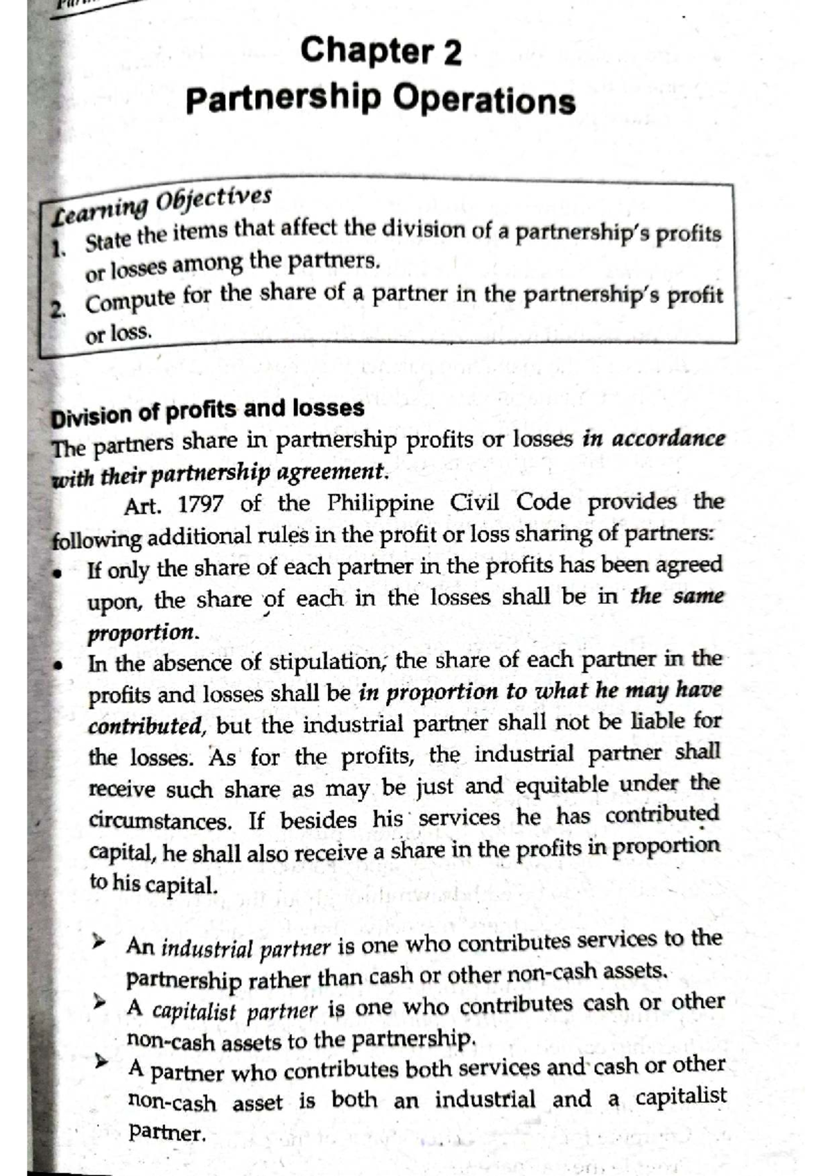 Chapter 2 - Accounting - Chapter 2 Partnership Operations Learning ...
