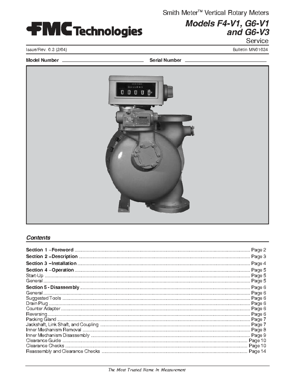MN01034 - Smith Meter Vertical Rotary Meters Operation & Service Guide ...