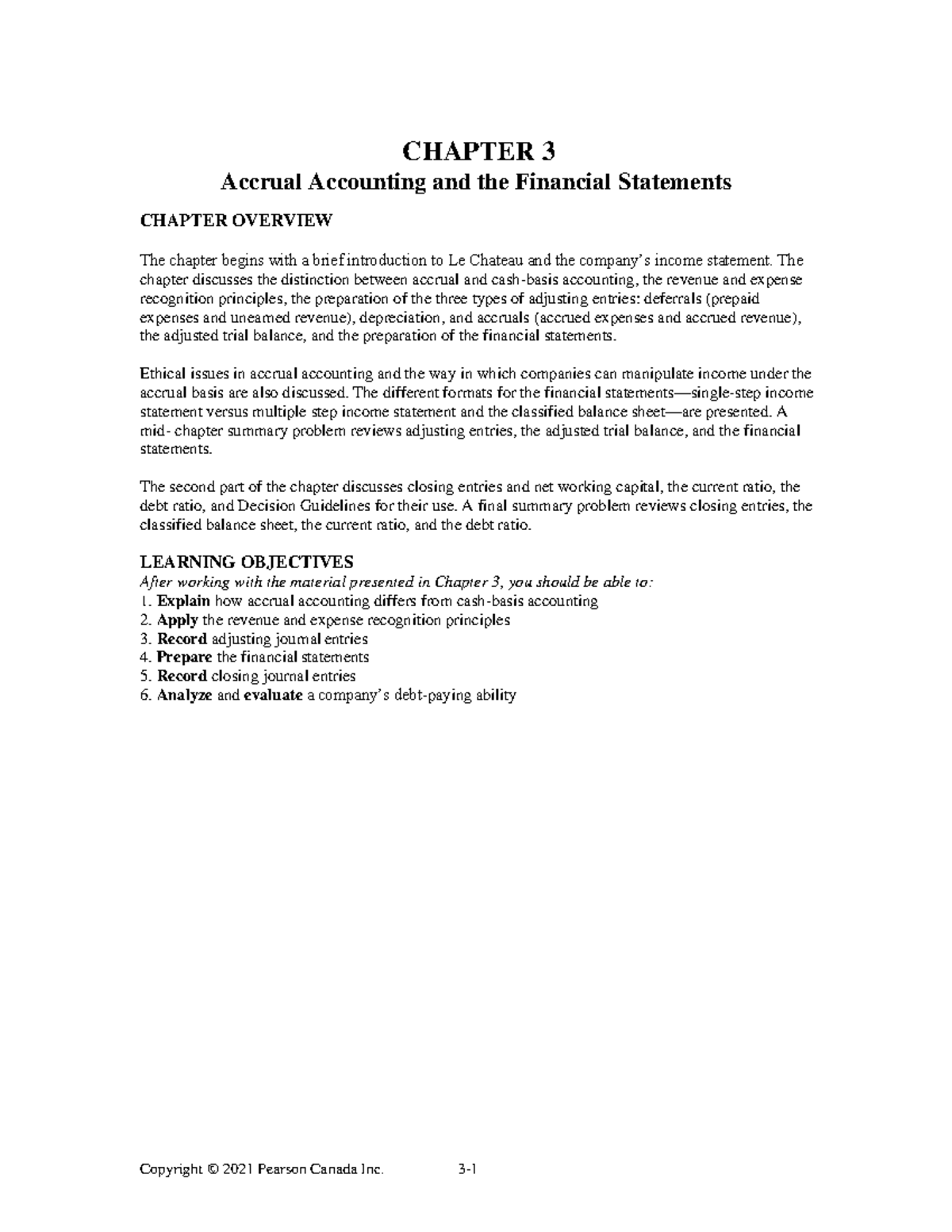 Chapter 3 Notes: Accrual Accounting & Financial Statements (F.A.) - Studocu