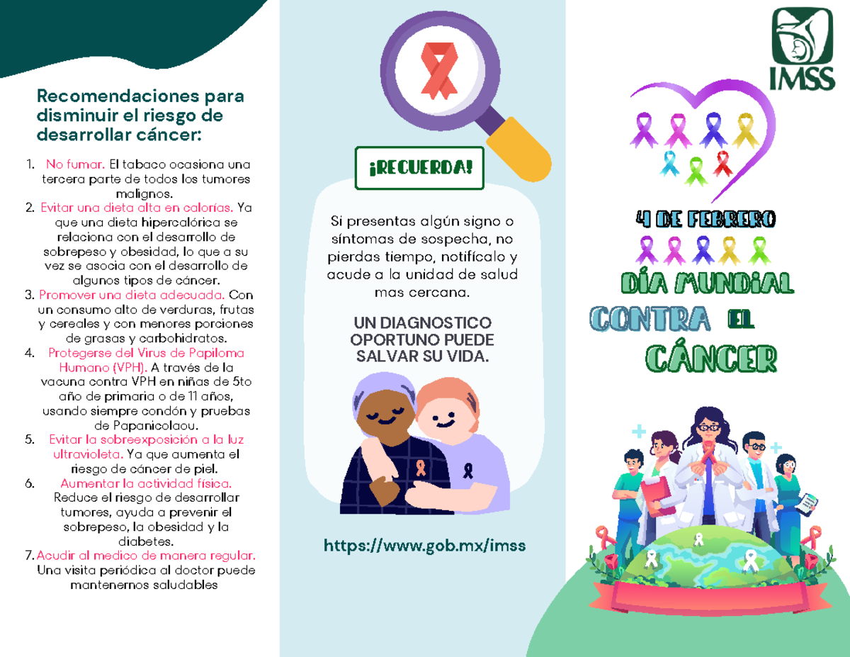 Día Mundial Contra el Cáncer: Recomendaciones de Prevención y Cuidado - Document Preview