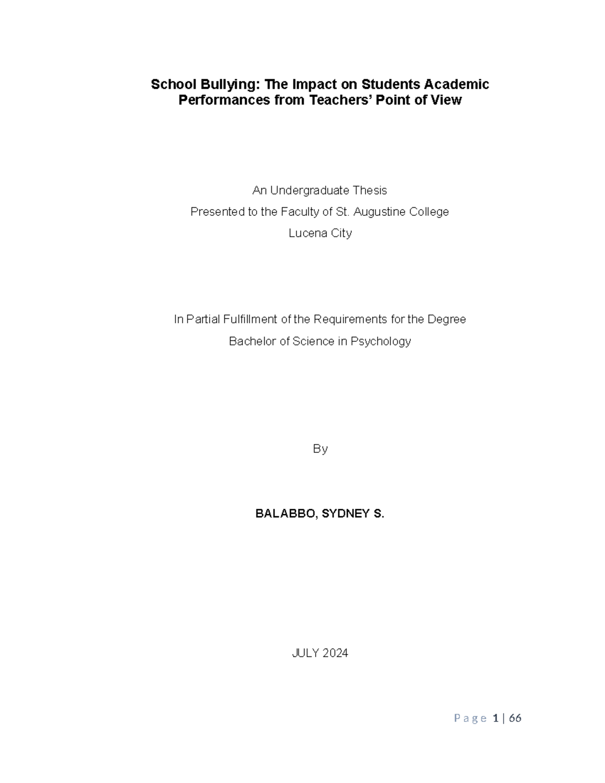 The Impact of School Bullying on Academic Performance: A Study by ...