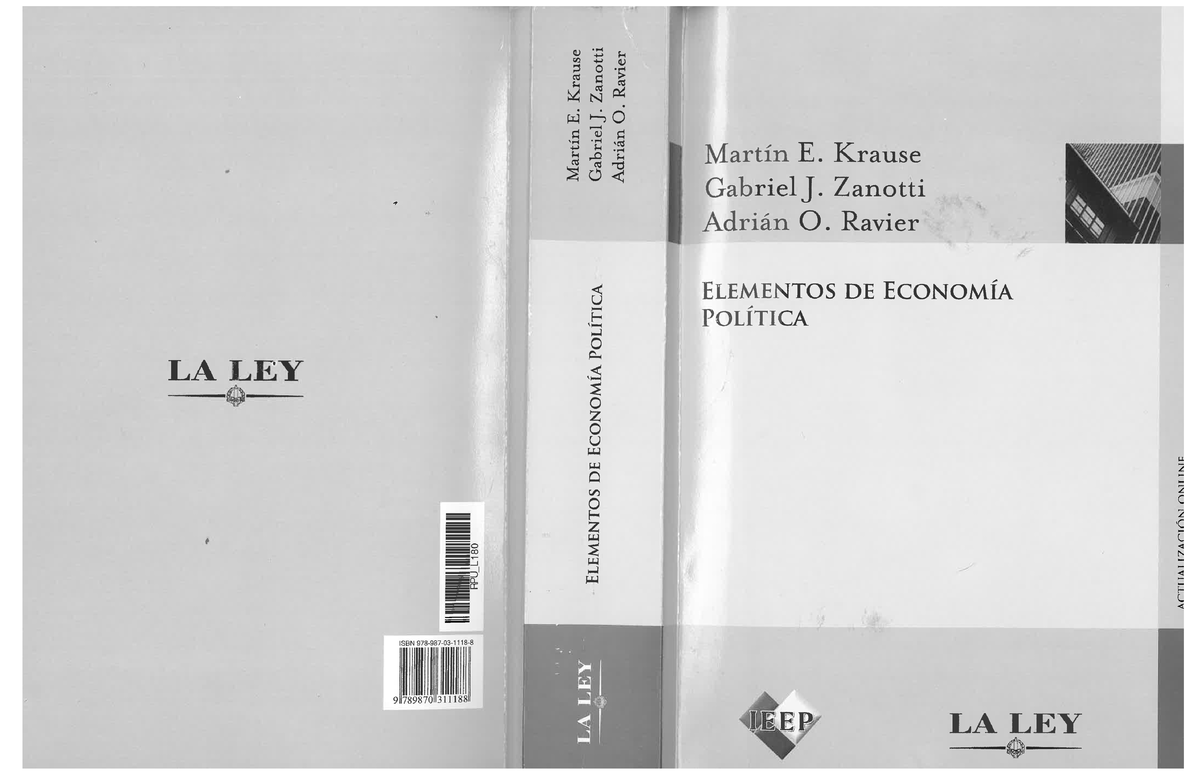 Introducción a la Economía Política - Martín E. Krause y Autores (578) - Document Preview