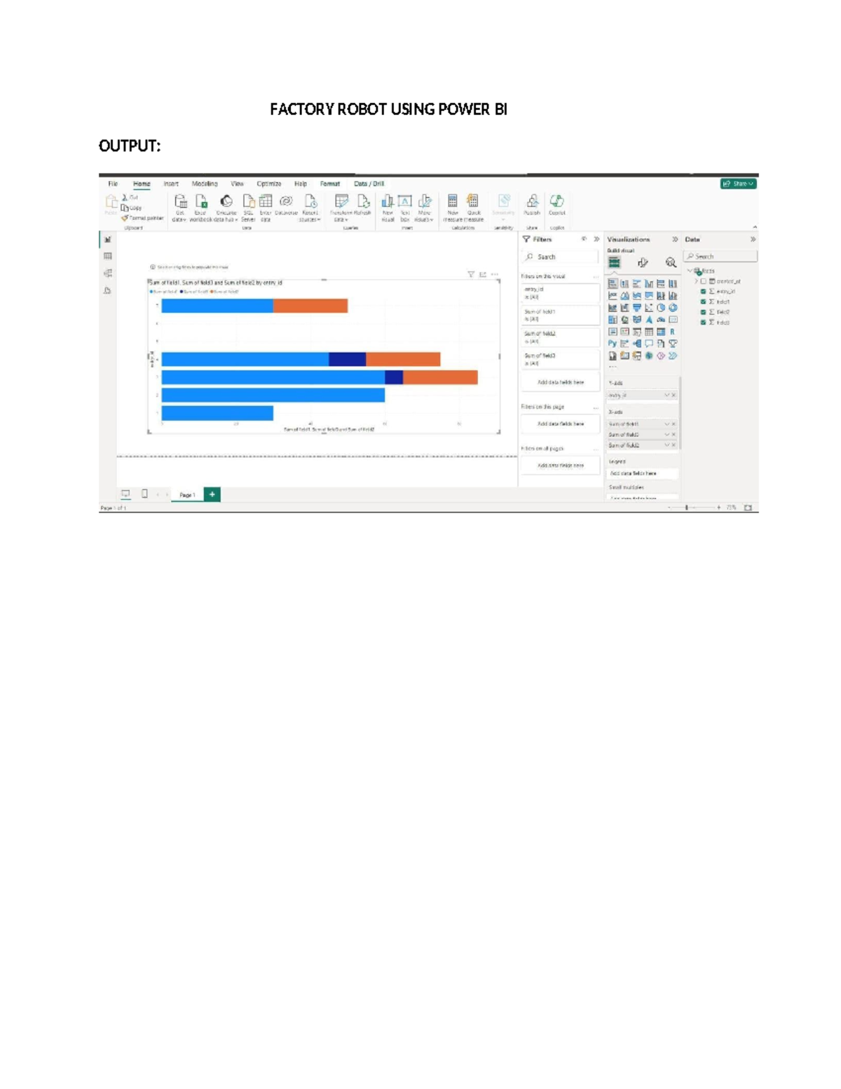 Doc Wa Factory Robot Using Power Bi Output File Home Insert Modeling View