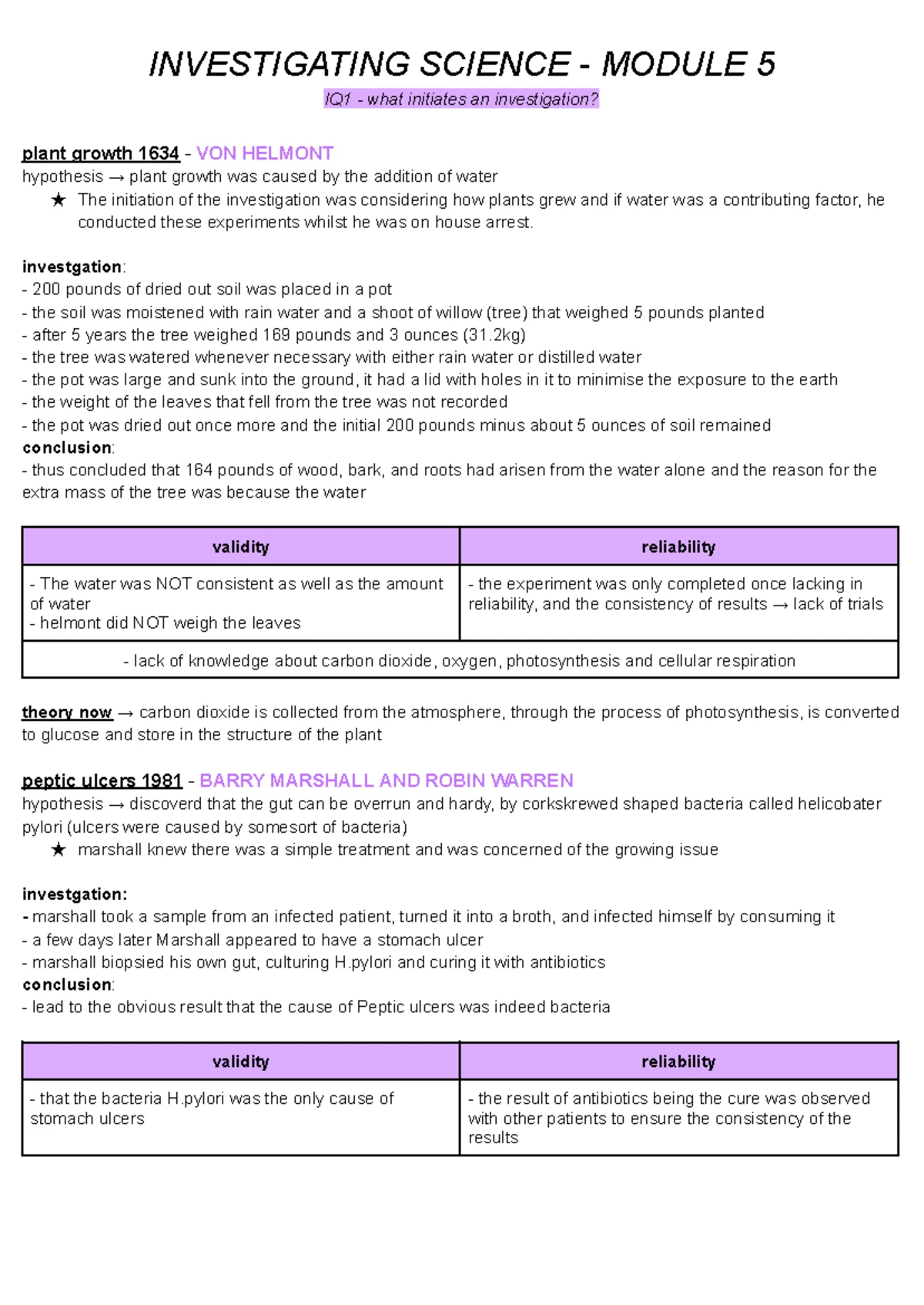 INS11/12 Module 5: Investigating Scientific Investigation Methods - Studocu