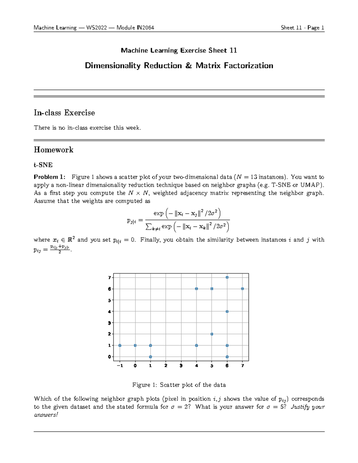 Dimensionality Reduction & Autoencoders - IN2064 Exercise 11 Solutions ...