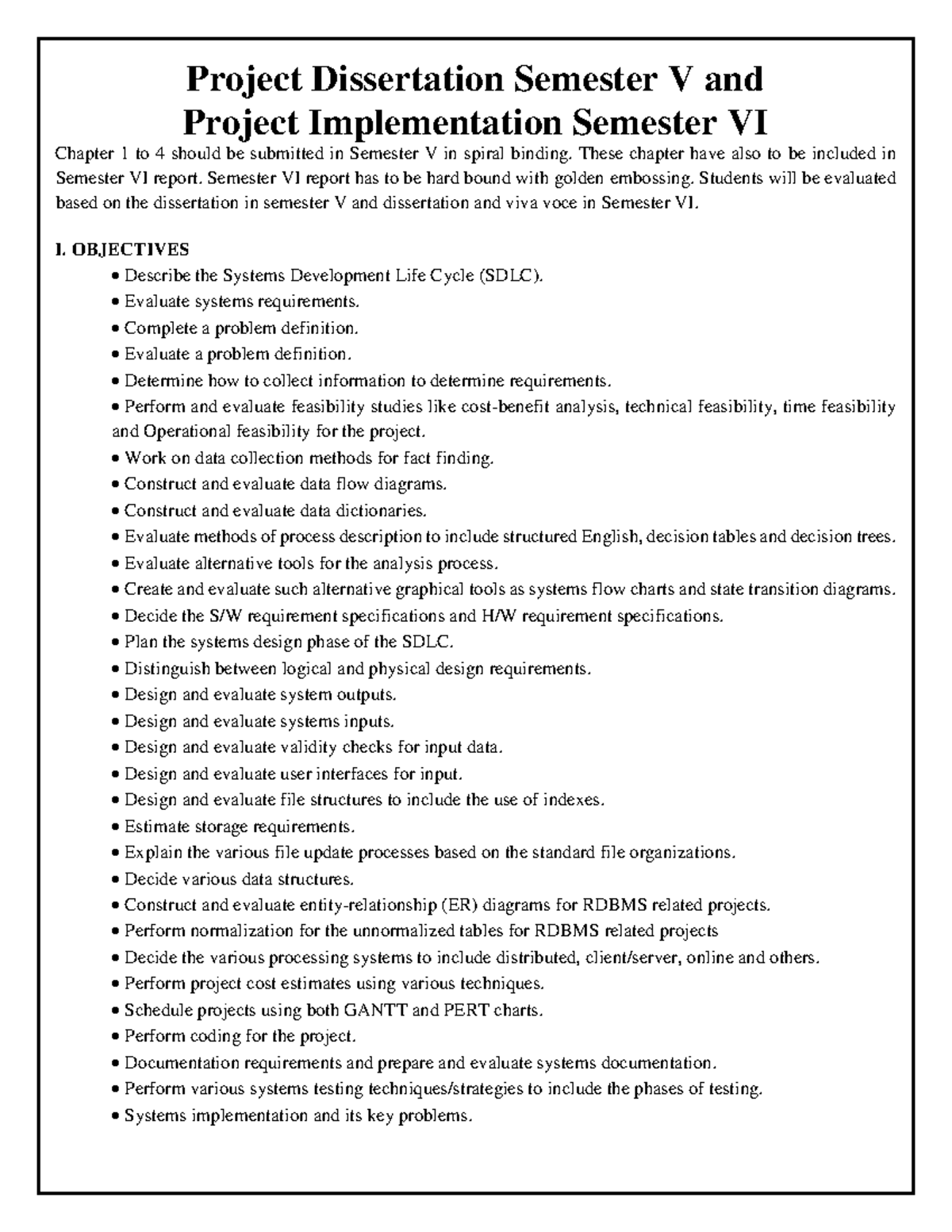 Projecct guideprojct - Project Dissertation Semester V and Project ...