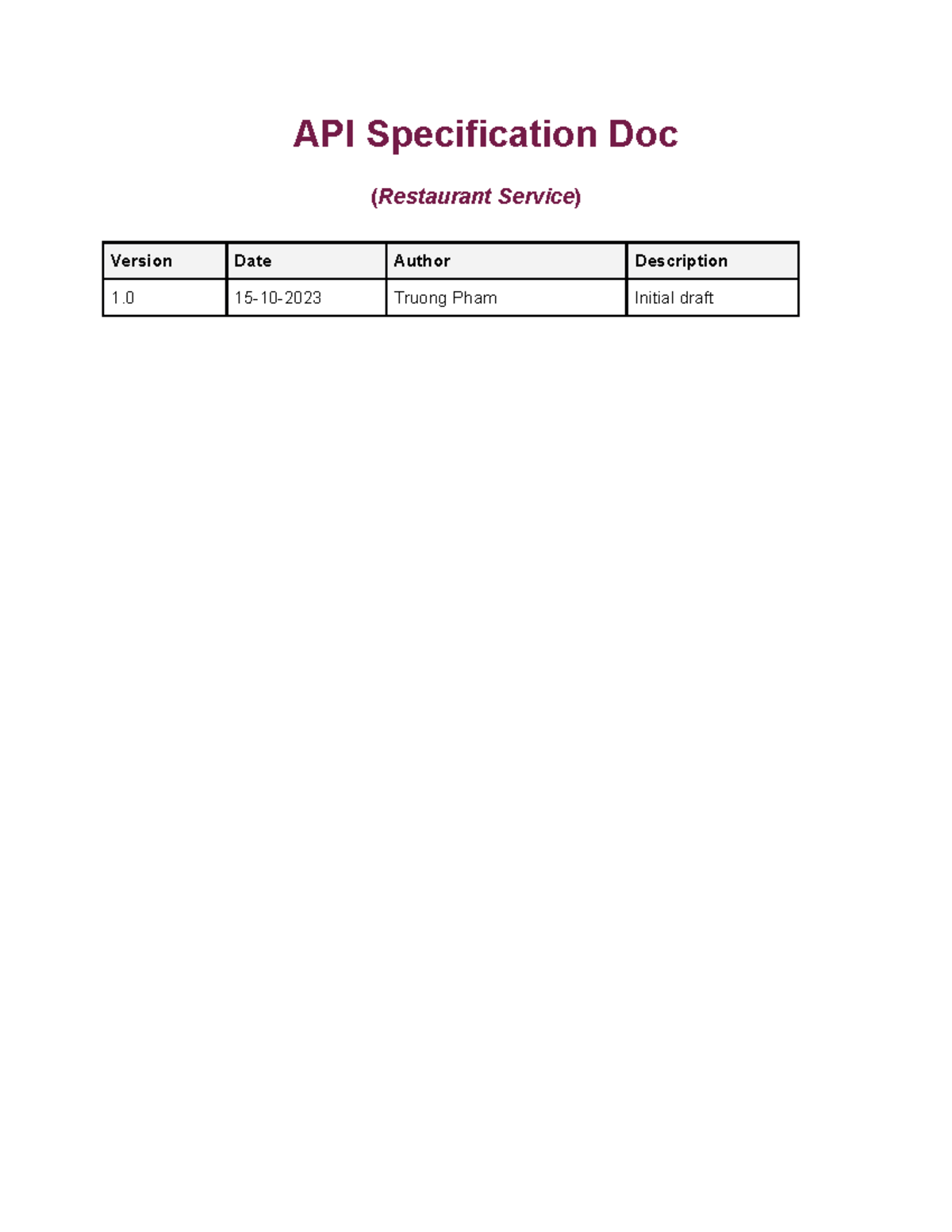 Webservice API Specification Doc Template - API Specification Doc ...