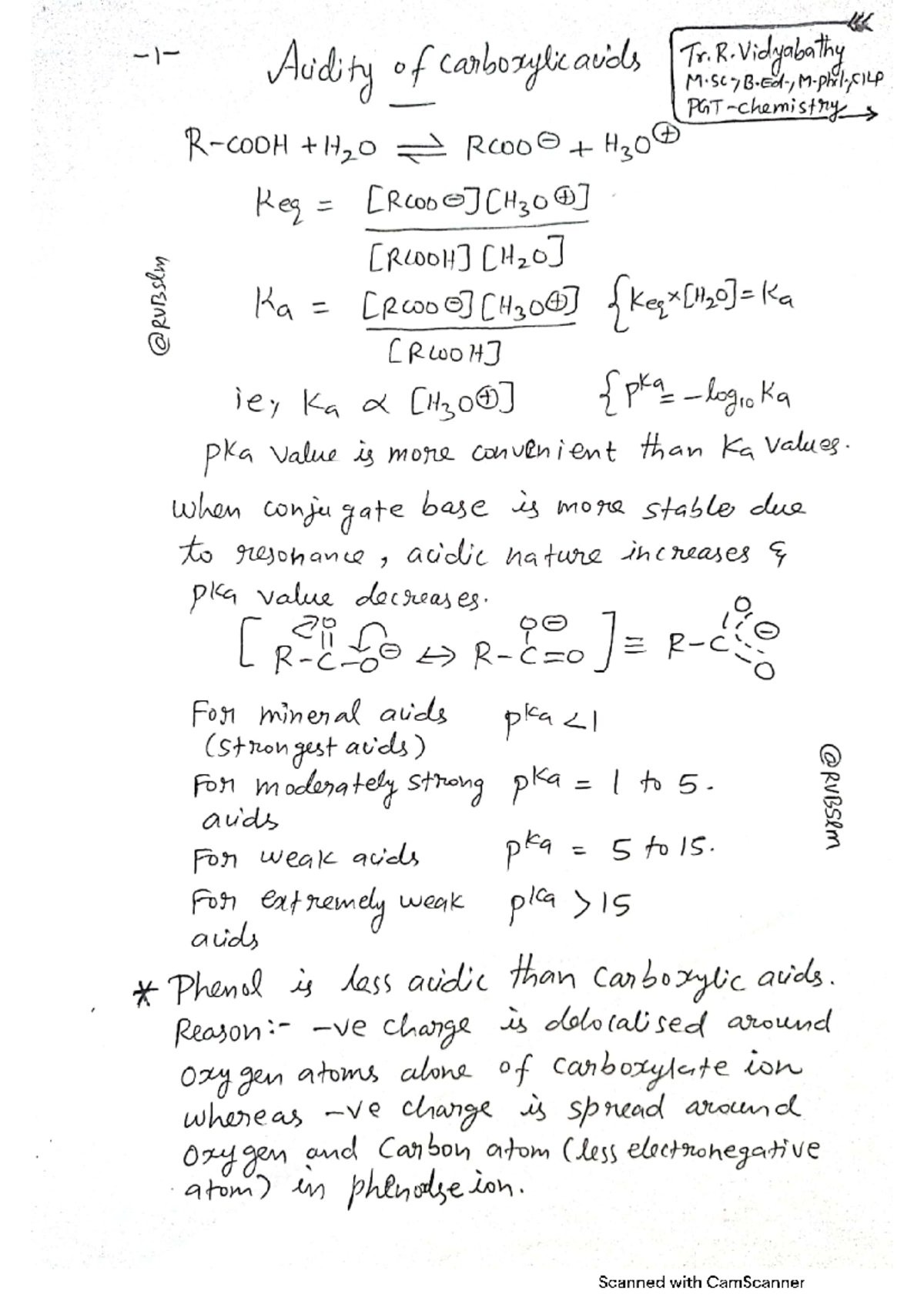Acidic Strength of Carboxylic Acids: NEET Study Notes - Studocu