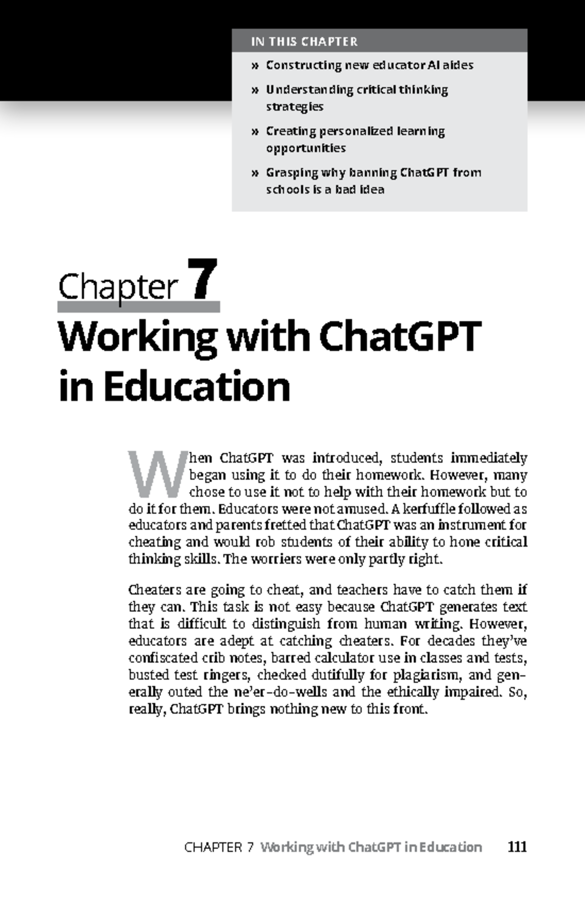 Chapter 7: Working with ChatGPT in Education (Topic 08) - Studocu