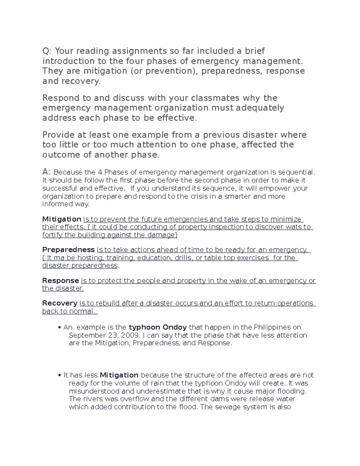 Week 2 discussion - Q: Your reading assignments so far included a brief ...