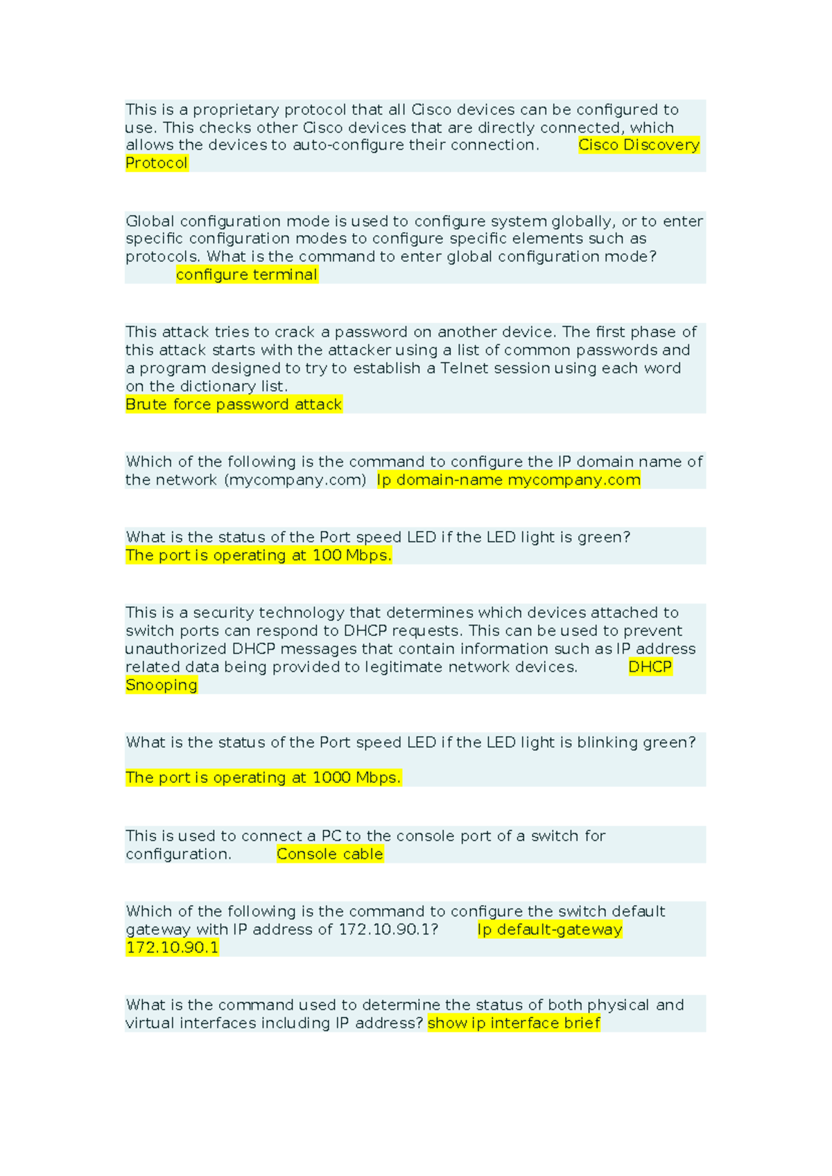 Data Communications and Networking 2 P. Quiz 2 Notes on Protocols and ...