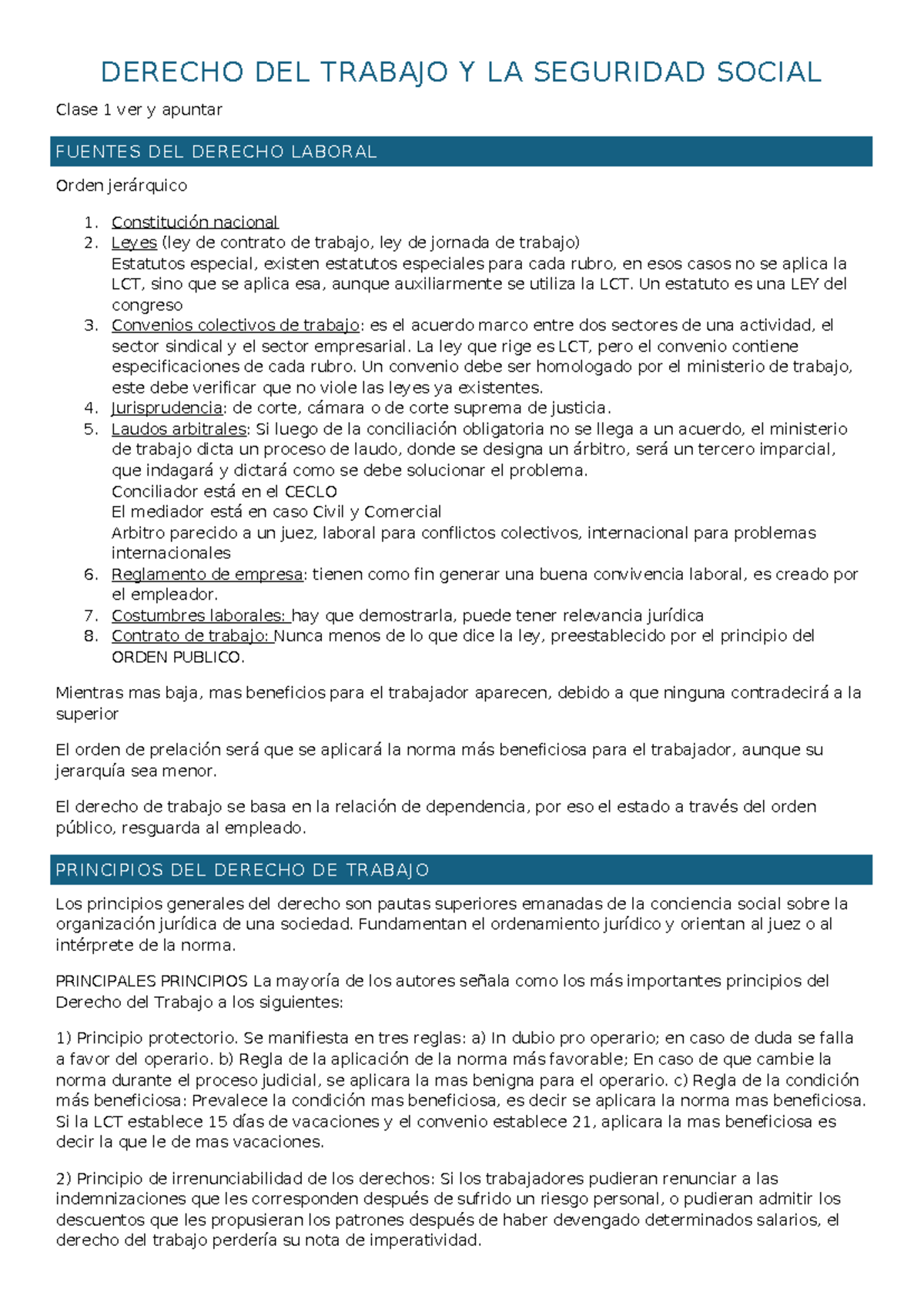 Derecho del trabajo y la seguridad social - DERECHO DEL TRABAJO Y LA ...