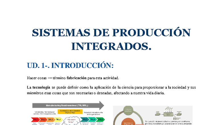 Apuntes SPI: Sistemas de Producción Integrados y Procesos de ...