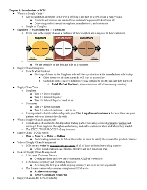 SCM Chapter 7 - Summary Fundamentals of Supply Chain Management - What ...