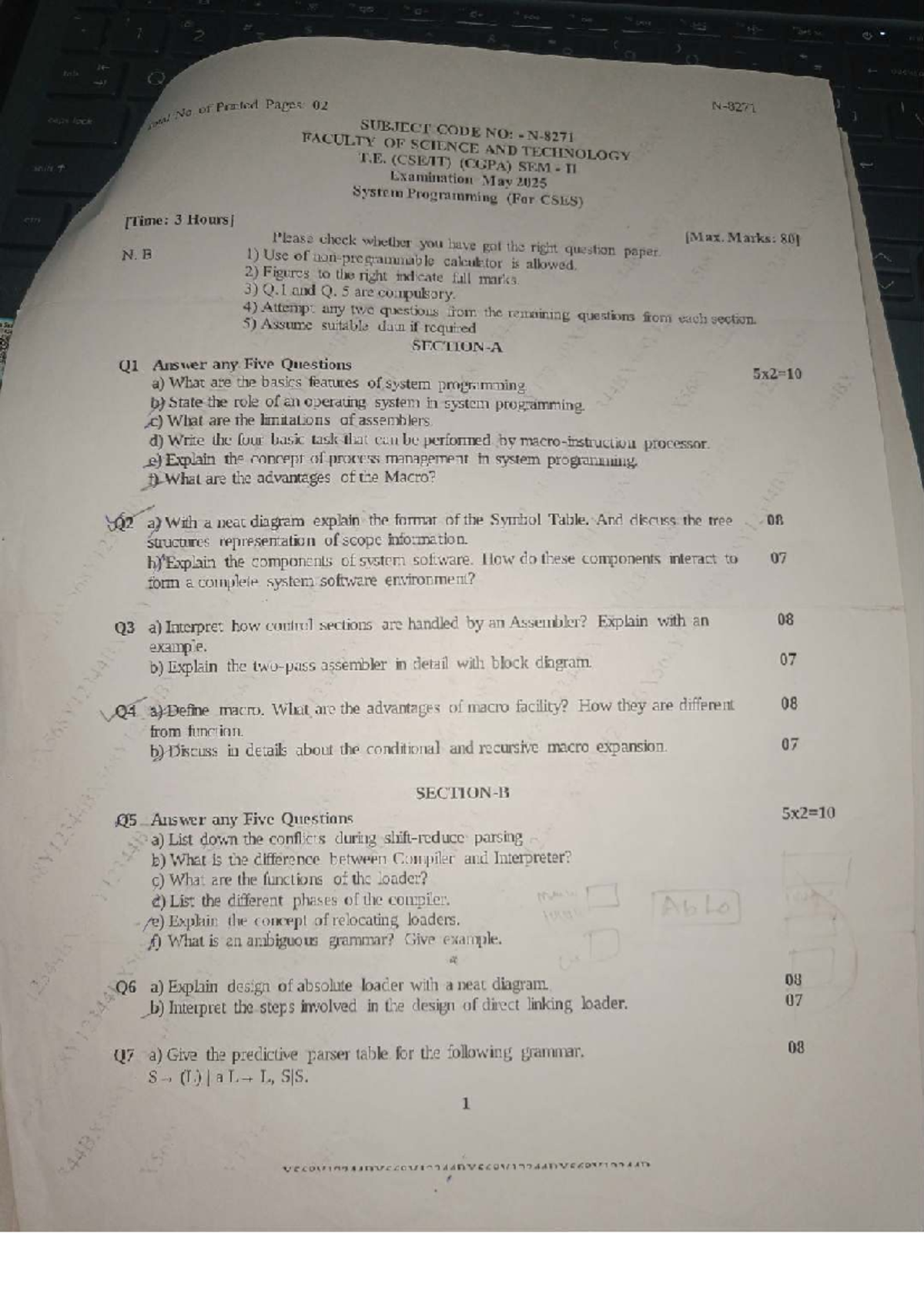 Advanced Java (CSES) T.E. (CGPA) II Exam Question Paper May 2025 - Studocu