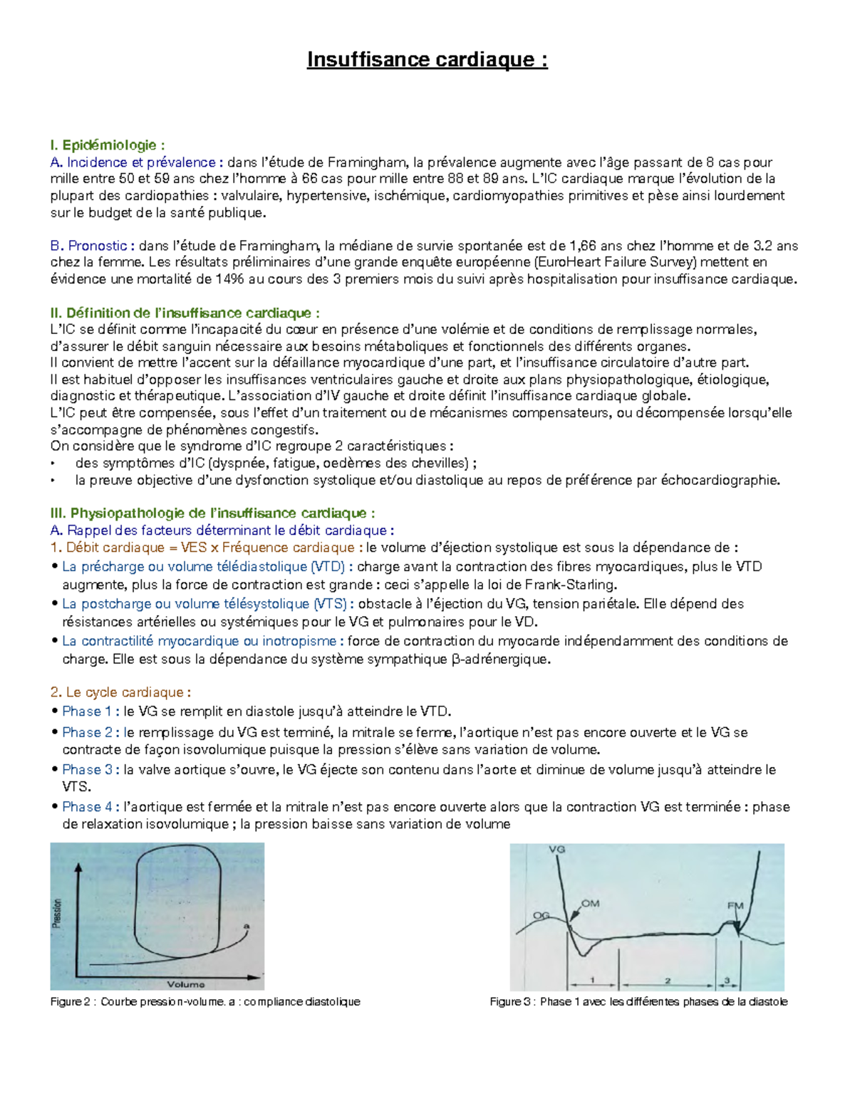 Notes de Cours sur l'Insuffisance Cardiaque: Épidémiologie et ...