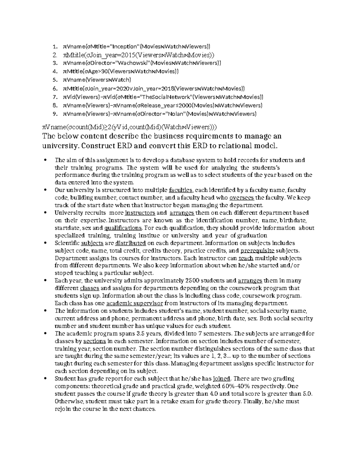 Lab1 2 - Database Design for Student Records Management - Studocu