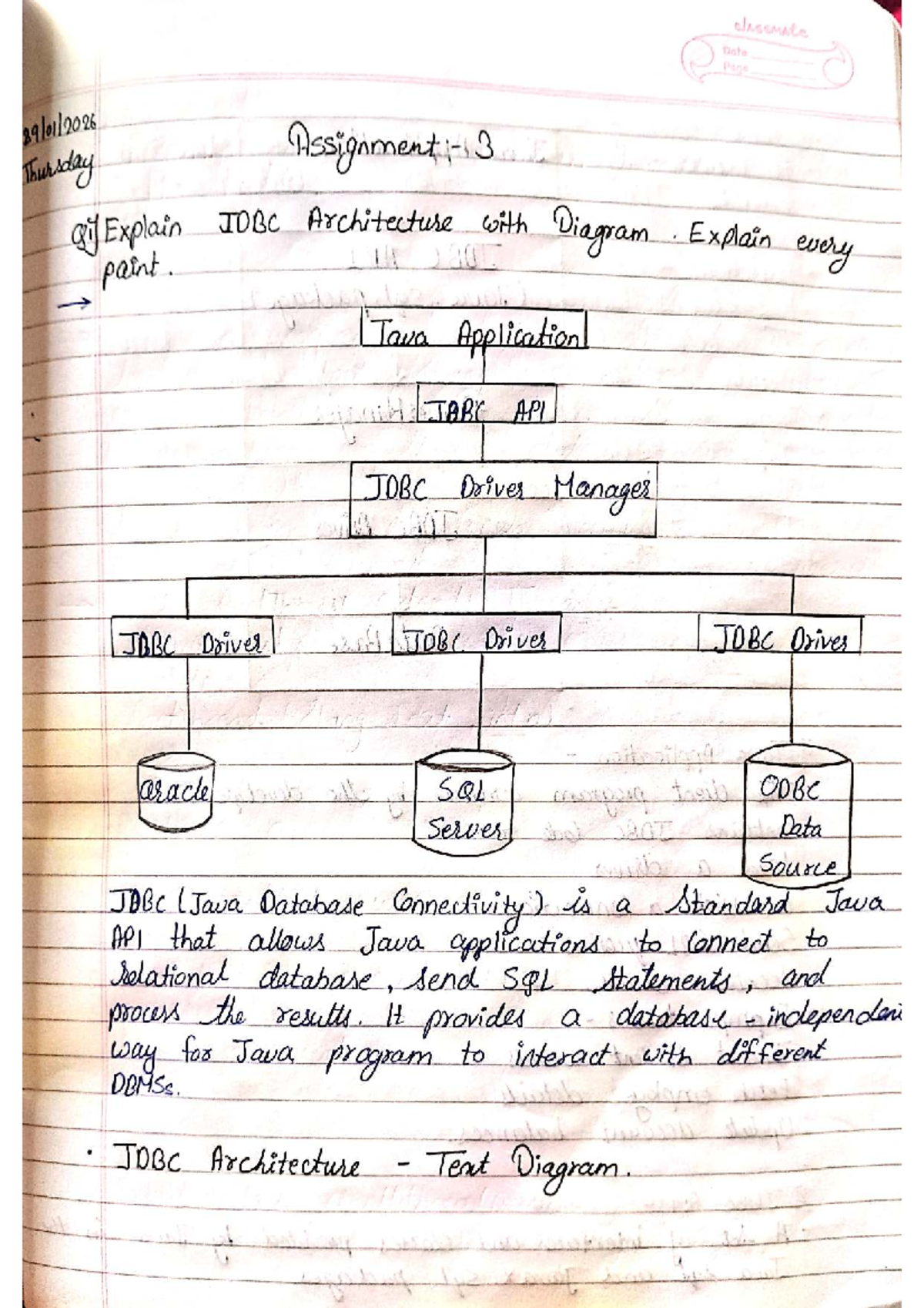 JOBC Architecture Explained: Java Applications & JDBC Overview - Studocu