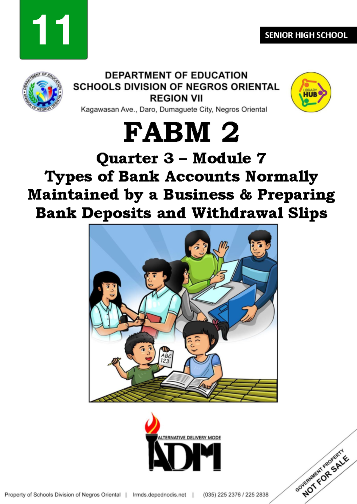FABM 2 Q3 Module 7: Types of Bank Accounts & Deposit Slips Guide - Studocu