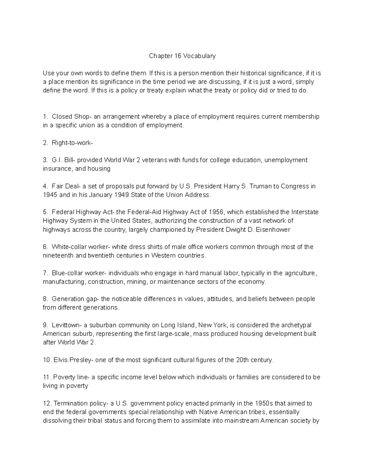 Kami Export - Copy of Chapter 16 Vocabulary - Chapter 16 Vocabulary Use ...