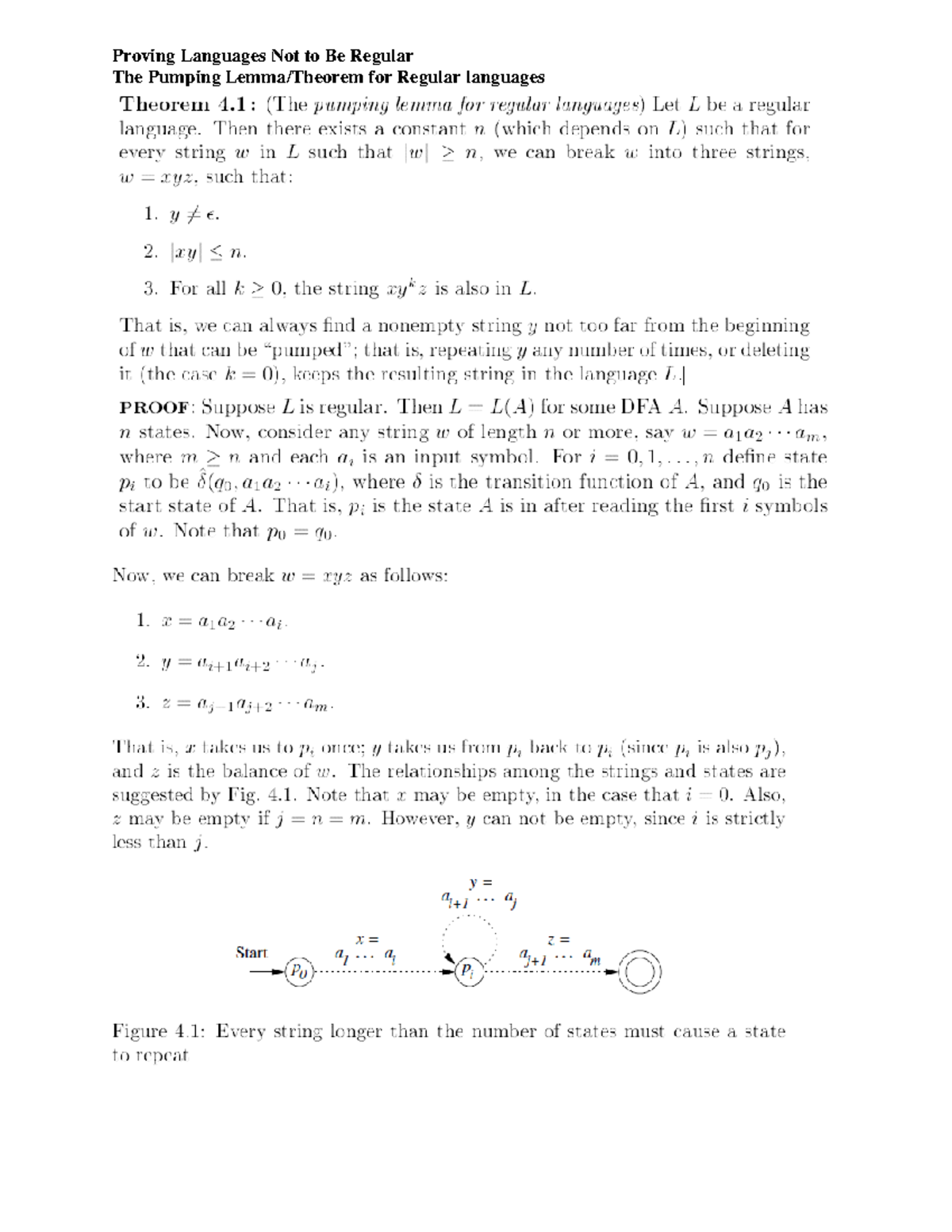 CS101: Proving Languages Not Regular - Module 2 Notes - Studocu