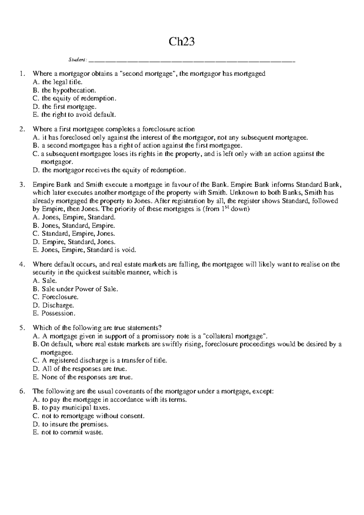Chapter 23 Practice Questions with Solutions - Ch _Student: - Studocu
