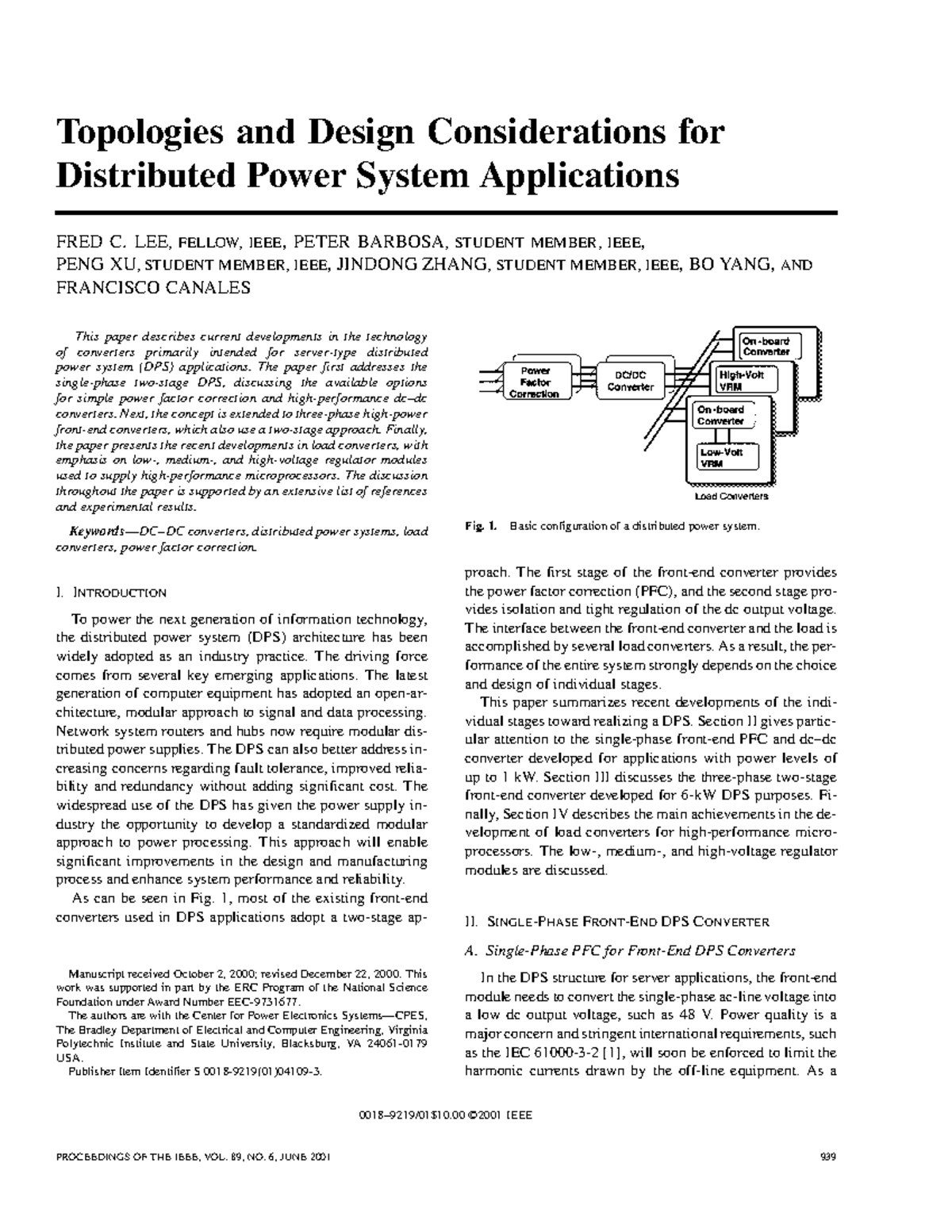 DPS Applications: Recent Advances in Converter Technology - Studocu