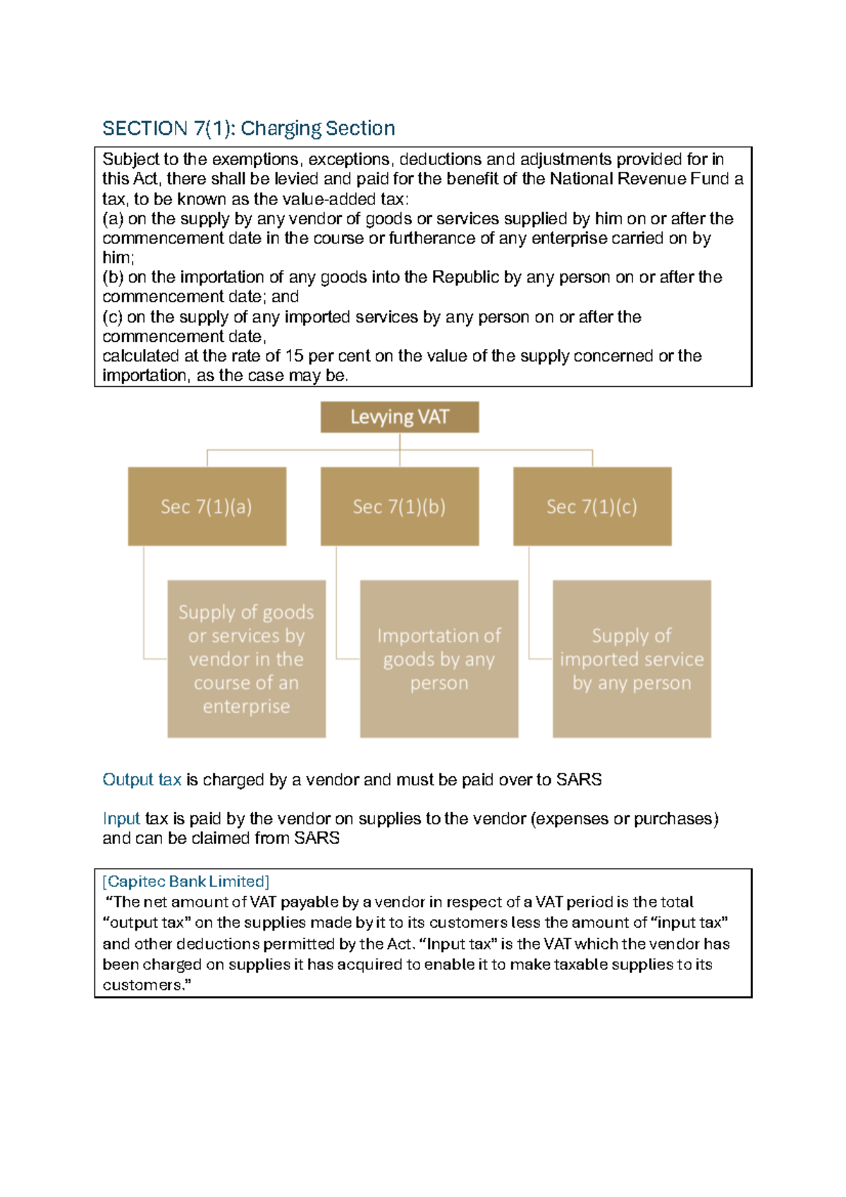 VAT Final Exam Notes - Comprehensive Overview for Advanced Tax Law ...
