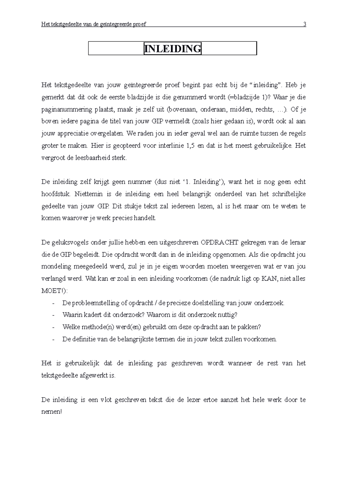Eindwerk Inleiding: Structuur en Opmaak voor Jouw GIP - Studocu