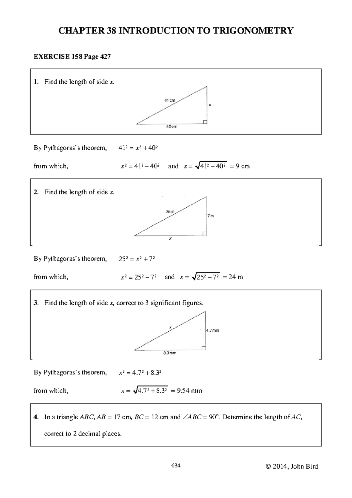 Trigonometry Exercise Solutions - UEM Chap 038 - Studocu