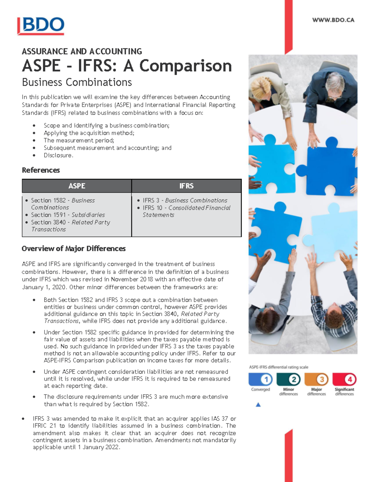 ASPE-IFRS Comparison: Key Differences in Business Combinations - Studocu