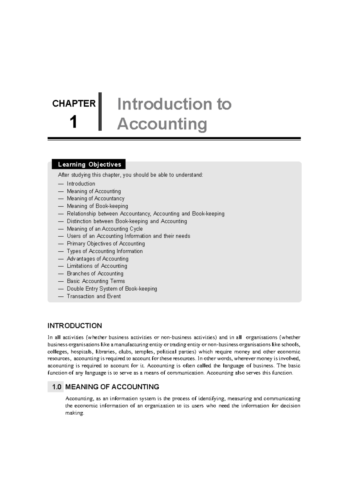 Unit-1: Introduction to Accounting Concepts and Principles - Studocu