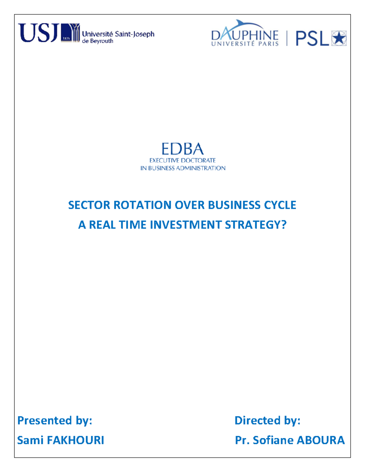 Sector Rotation Strategies in Business Cycles: A Real-Time Analysis ...