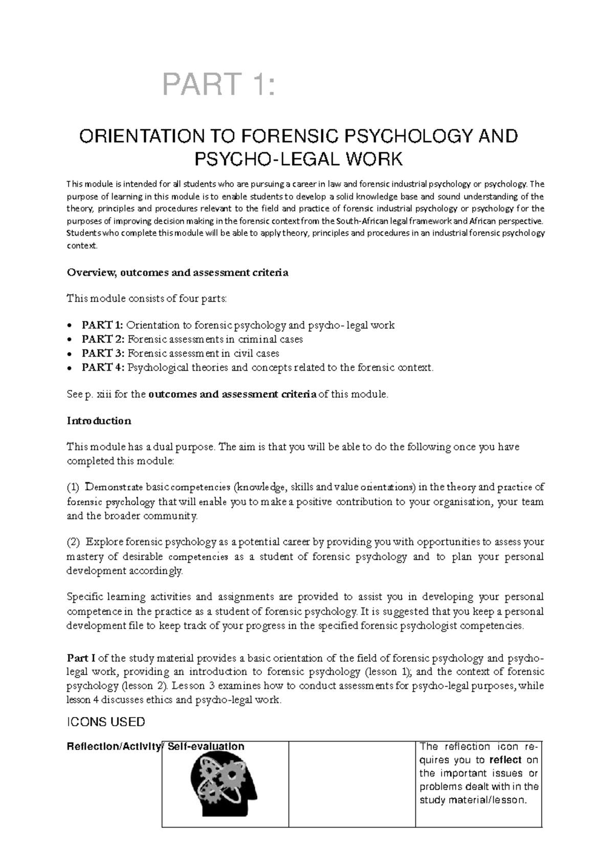 IOP2608 Final Exam Lesson 1: Introduction to Forensic Psychology - Studocu